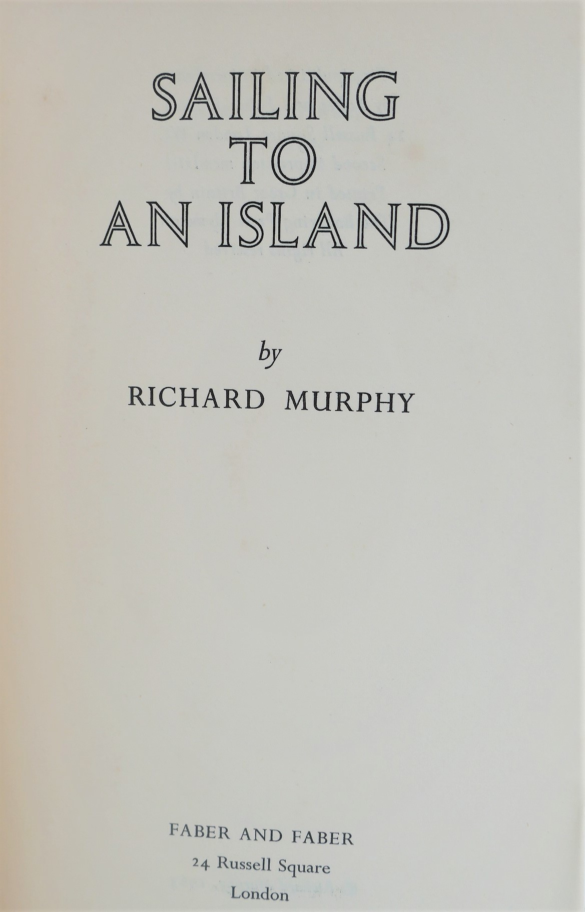 Sailing To An Island. Inscribed Copy (1963) - Image 4