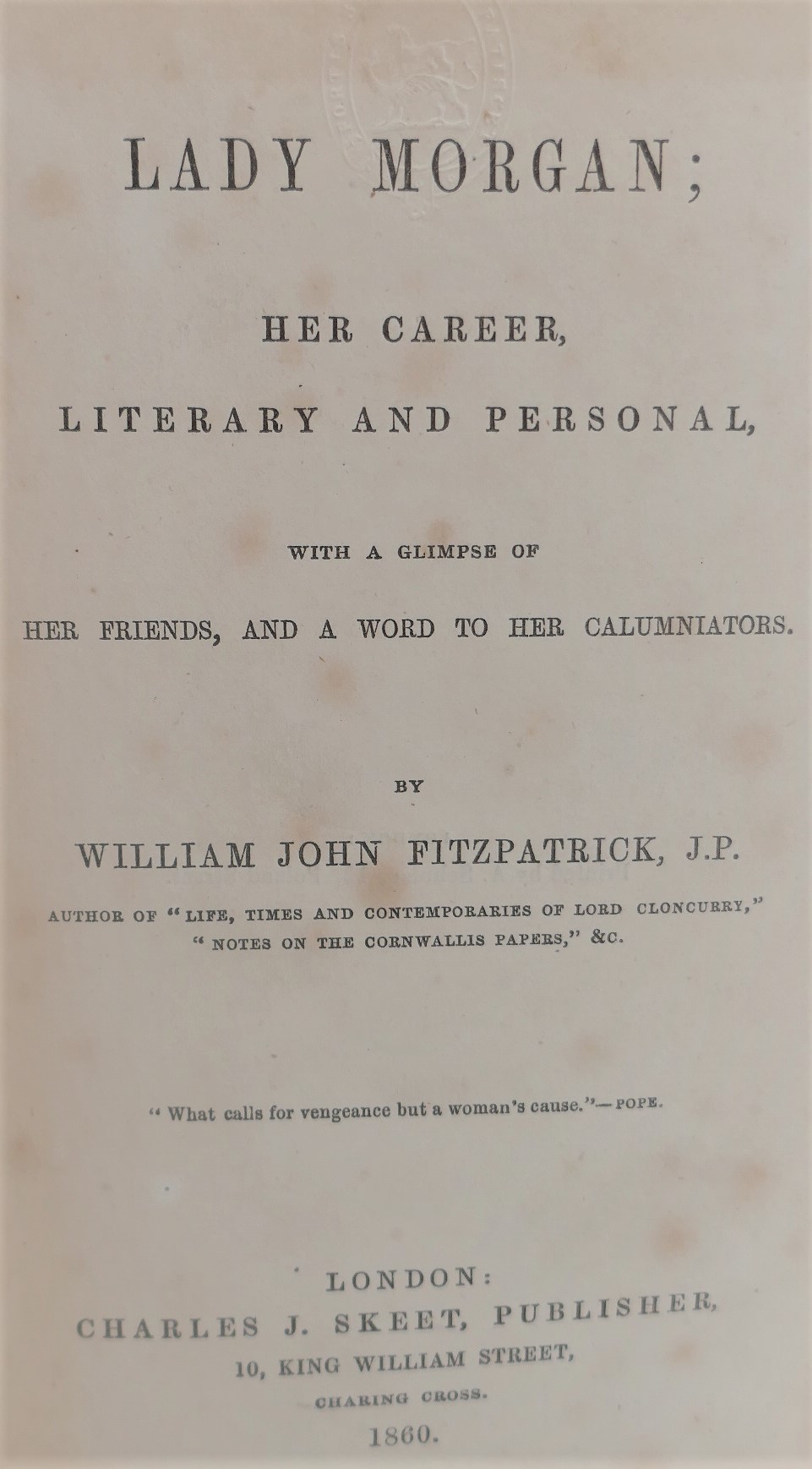 Lady Morgan: Her Career, Literary & Personal (1860) - Image 3