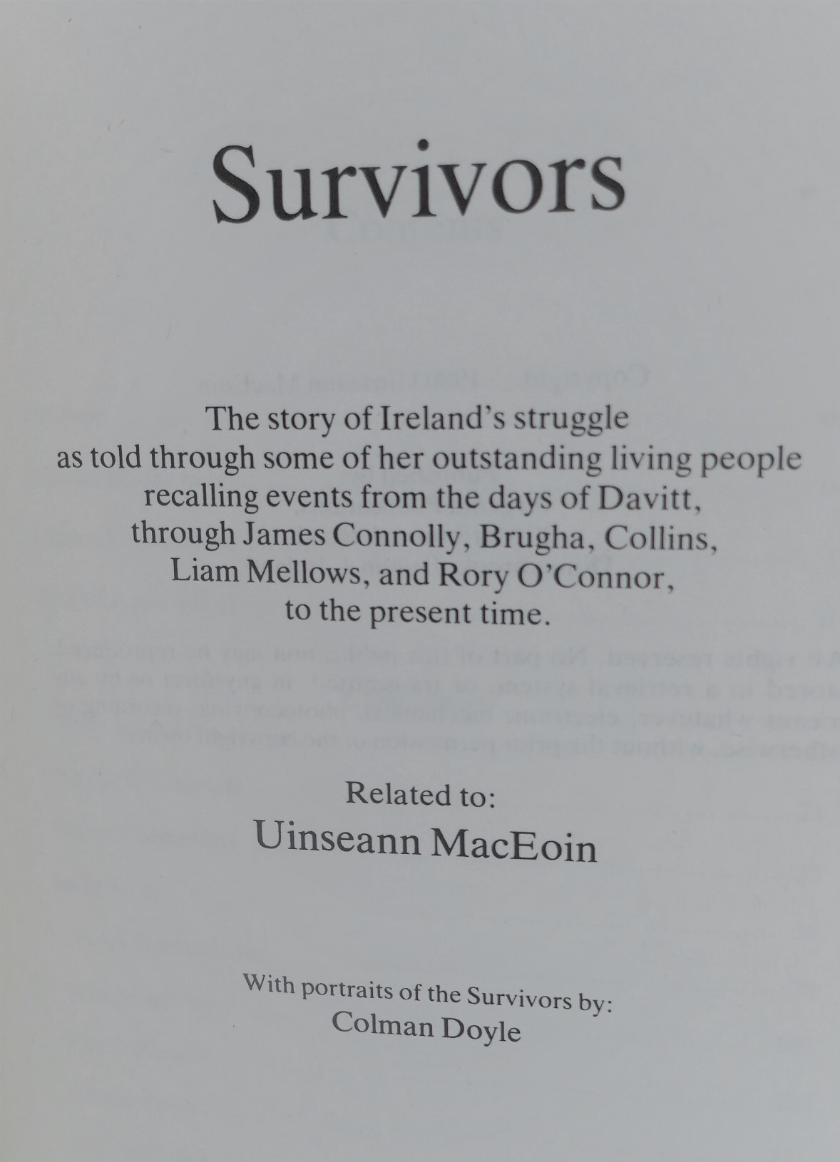 Survivors. The Story of Ireland's Struggle (1980) - Image 2