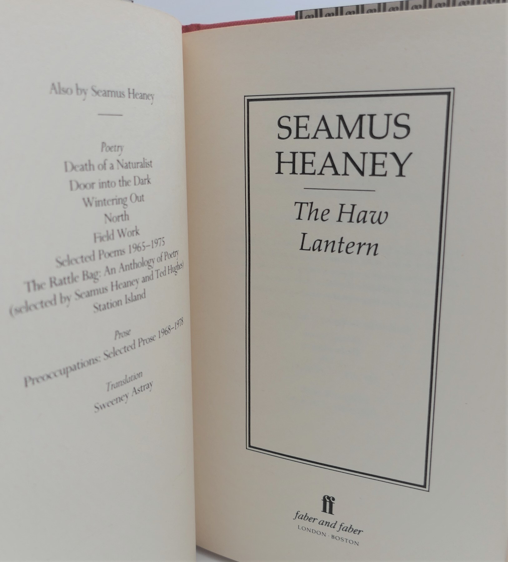The Haw Lantern. Signed Copy (1987) - Image 5
