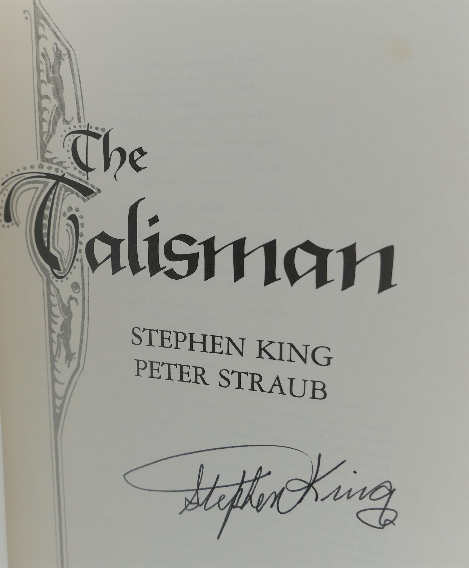 The Talisman. Author Signed (1984) - Image 4