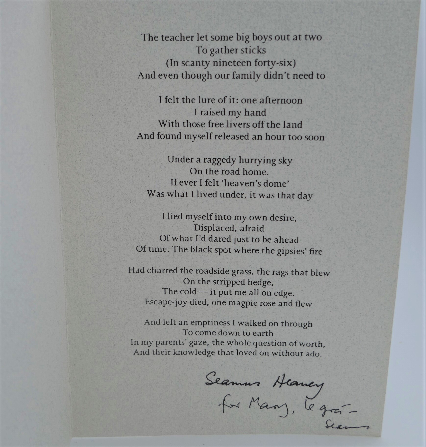 A Transgression. Inscribed Copy (1991) - Image 3