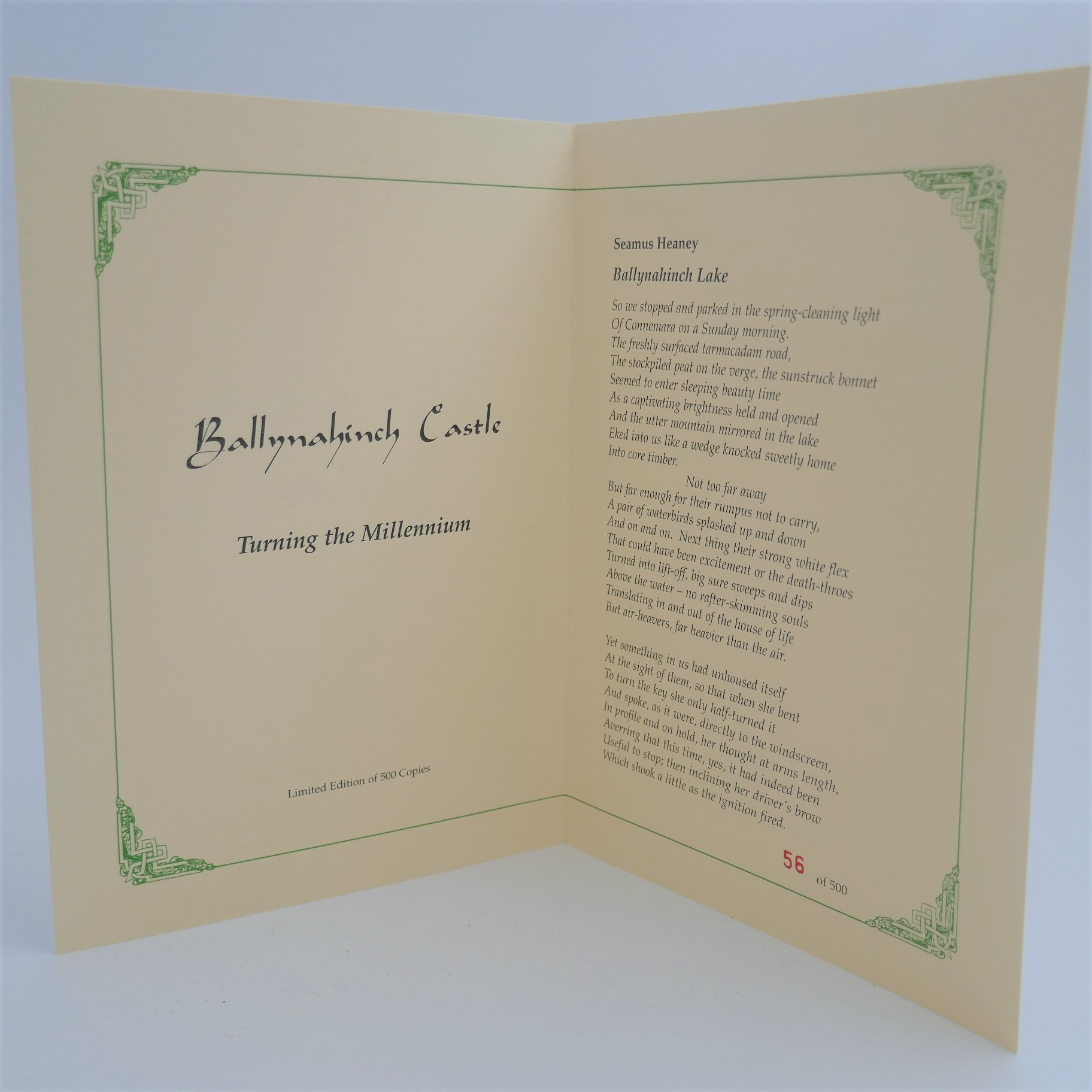 Ballynahinch Lake December 31, 1999. Signed Copy - Image 3