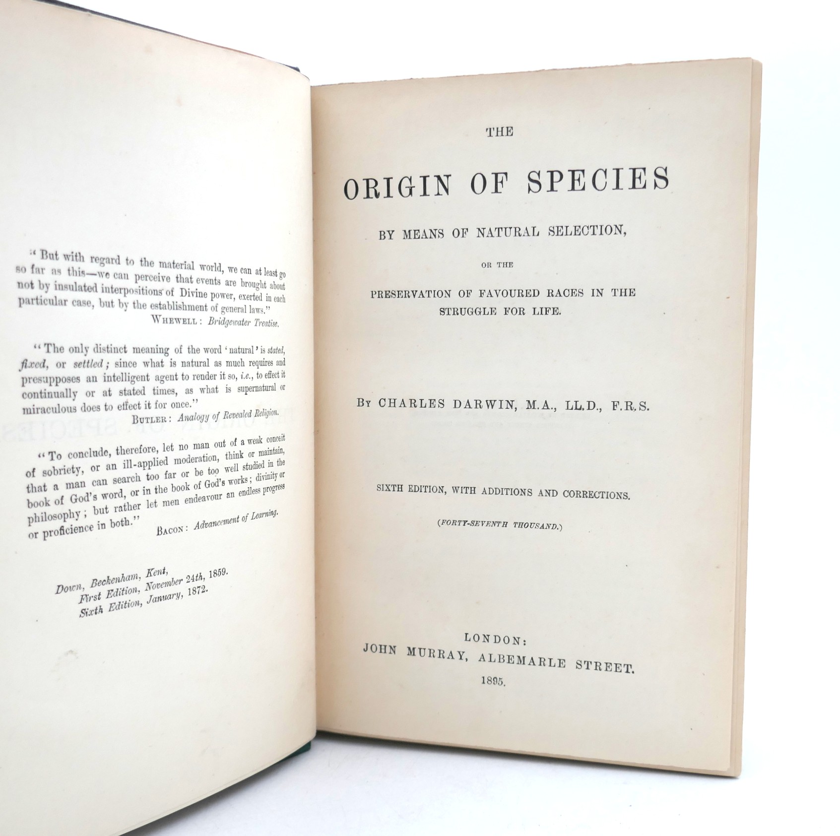 The Origin of Species by Means of Natural Selection. Sixth Edition (1895) - Image 2