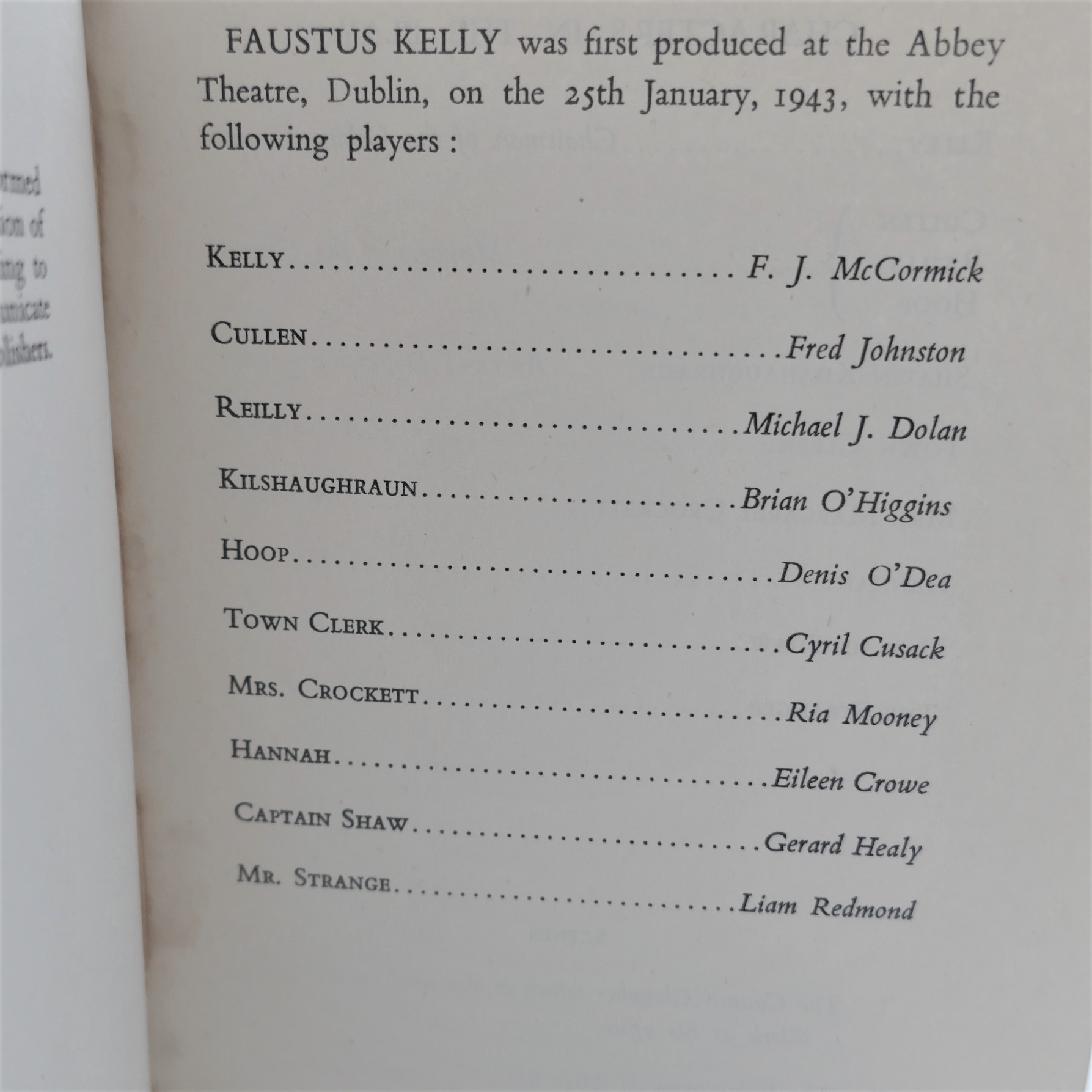 Faustus Kelly. A Play in Three Acts (1943) - Image 3