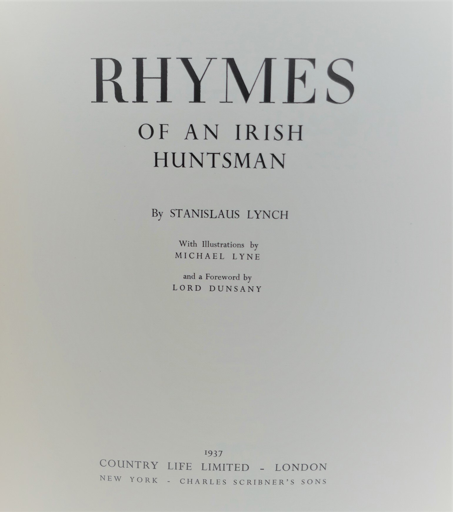 Rhymes of an Irish Huntsman. Limited Signed Edition (1937) - Image 2