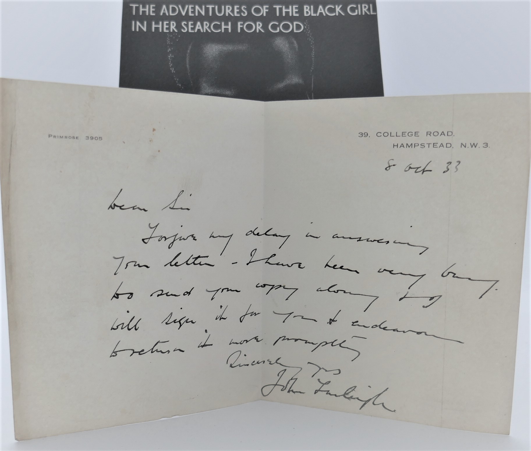 The Adventures of The Black Girl in Her Search For God. Inscribed Copy (1932) - Image 6