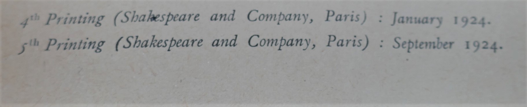 Ulysses. Paris: Shakespeare & Co., 1924. Fifth Printing - Image 5