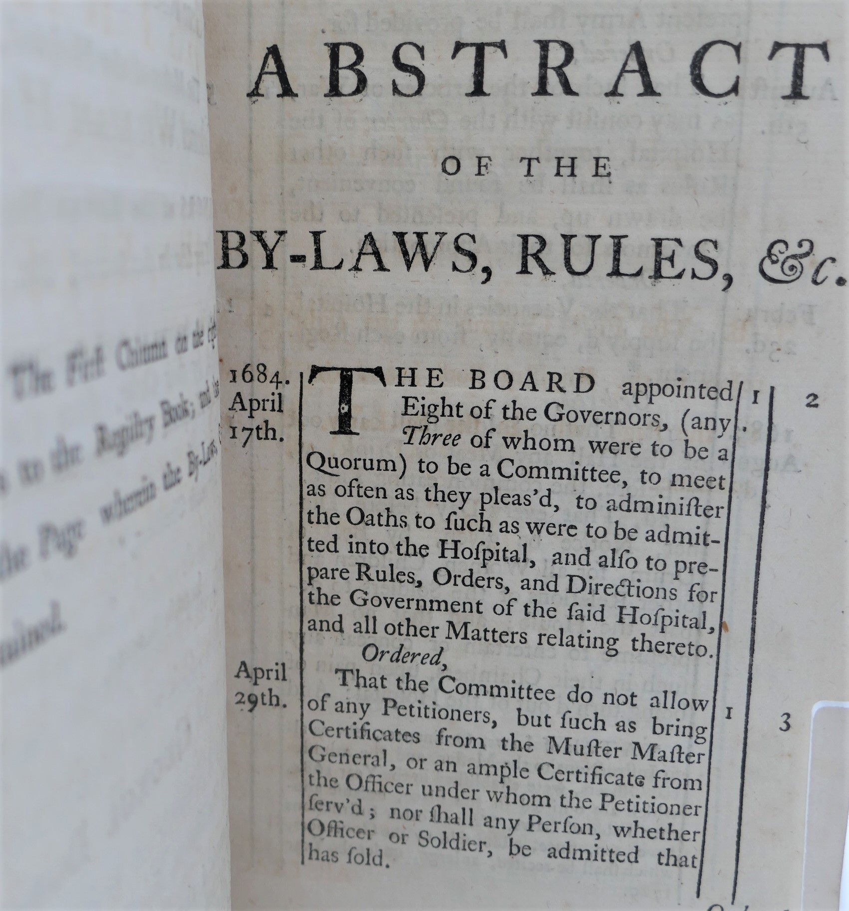 Abstract of the By-Laws, Made by the Governors of the Royal Hospital of King Charles II (1752) - Image 3
