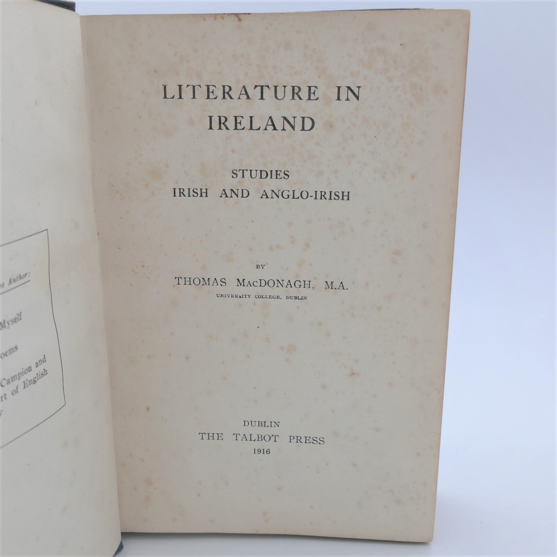 Literature in Ireland: Studies Irish and Anglo-Irish (1916) - Image 2