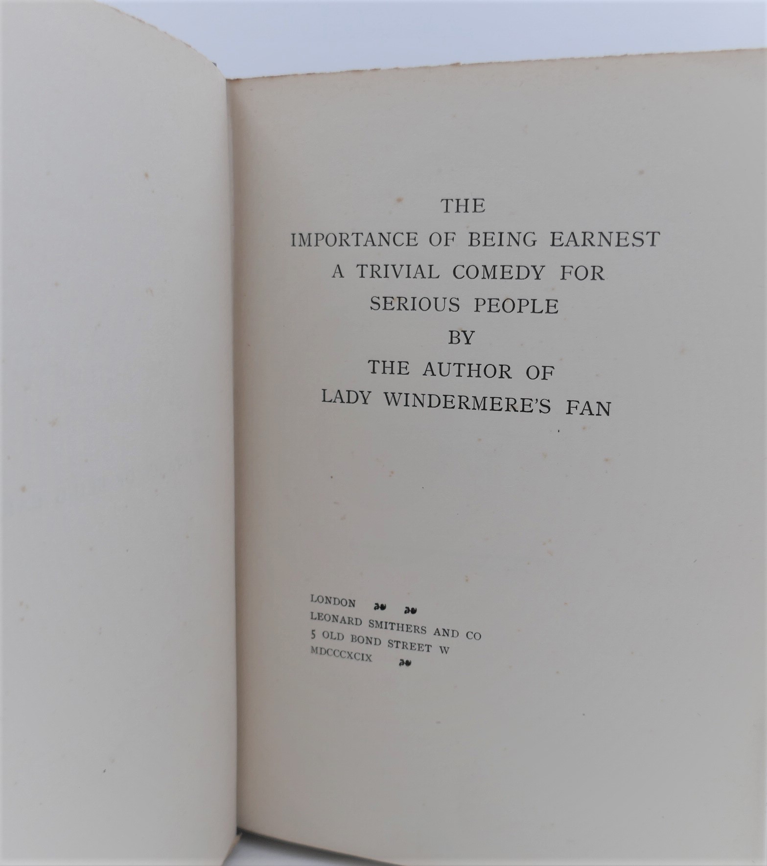 The Importance of Being Earnest. First Edition (1899) - Image 4