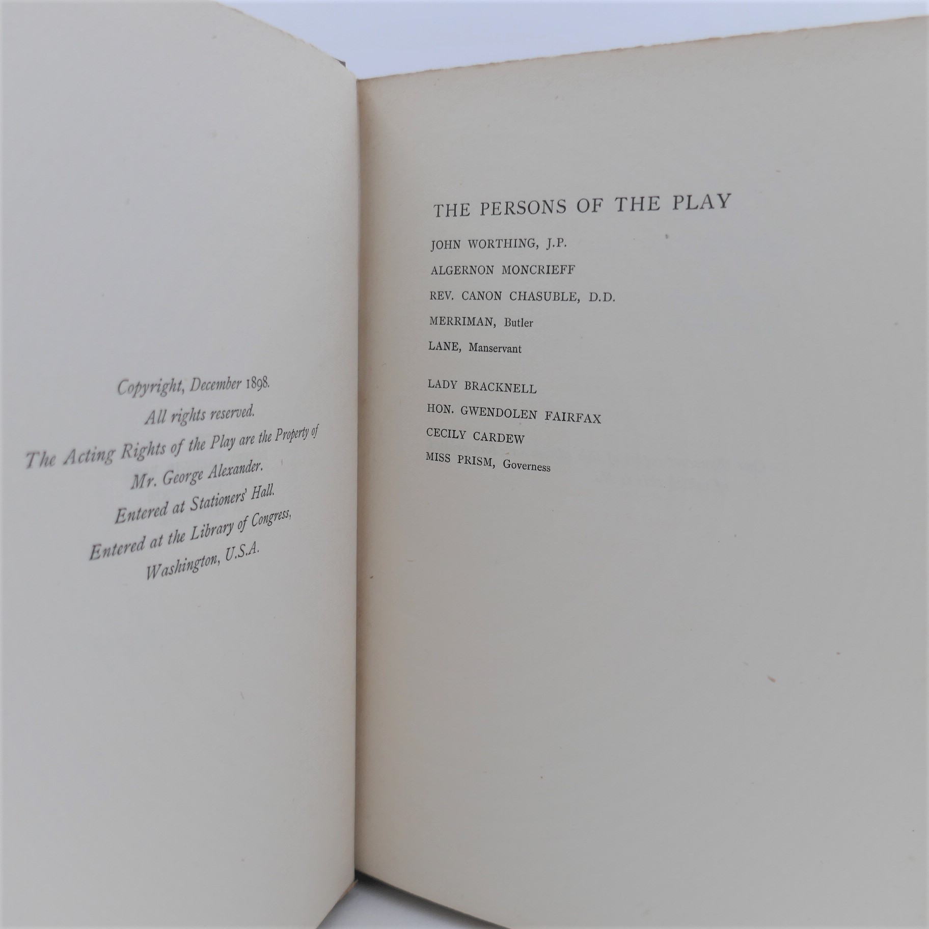 The Importance of Being Earnest. First Edition (1899) - Image 6