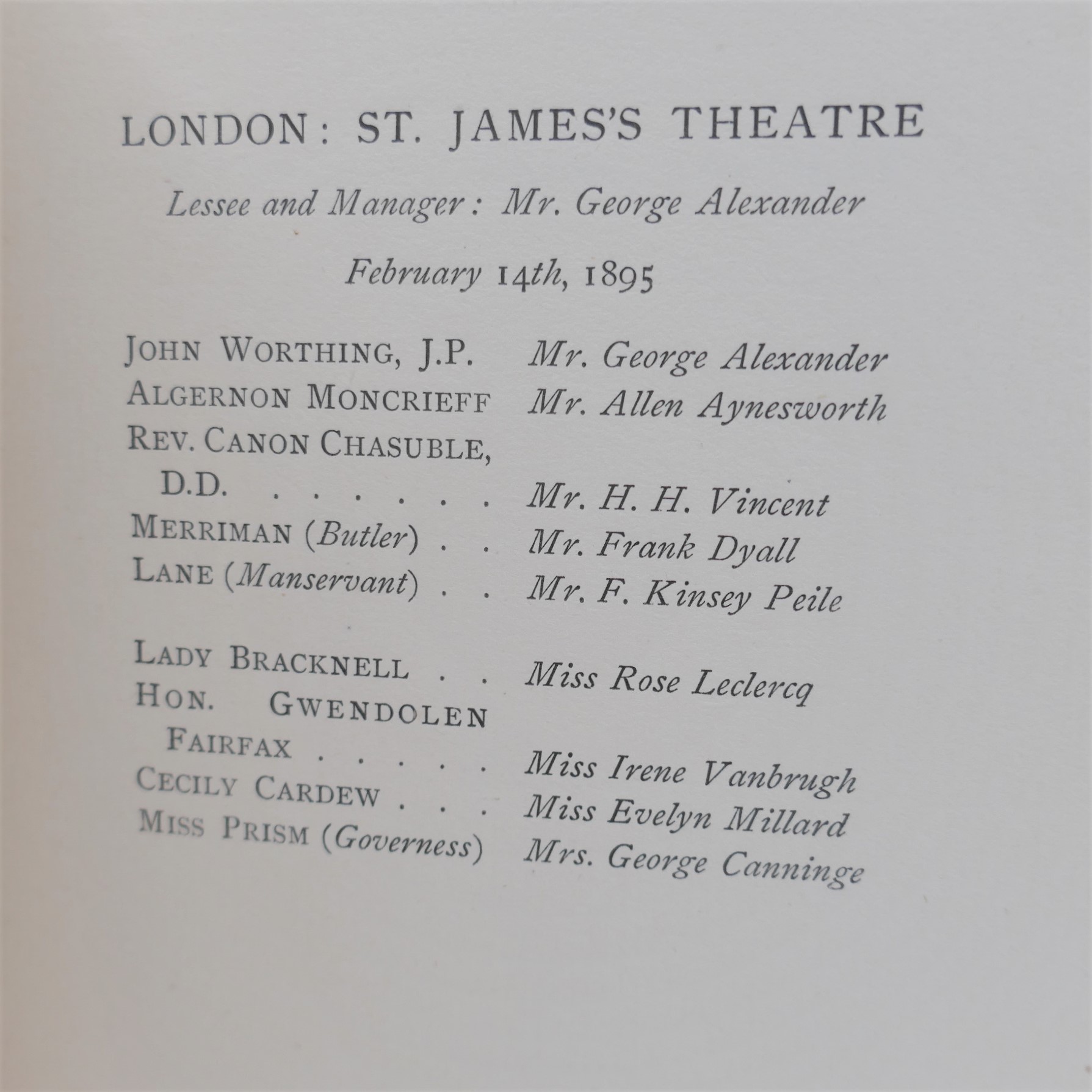 The Importance of Being Earnest. First Edition (1899) - Image 8