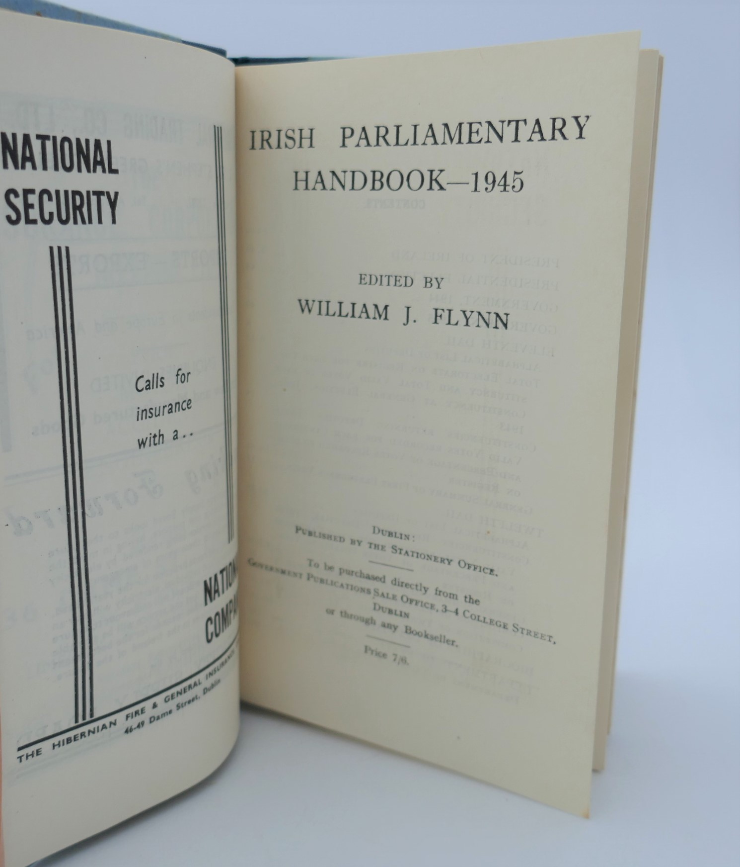 Irish Parliamentary Handbook - 1945. - Image 2