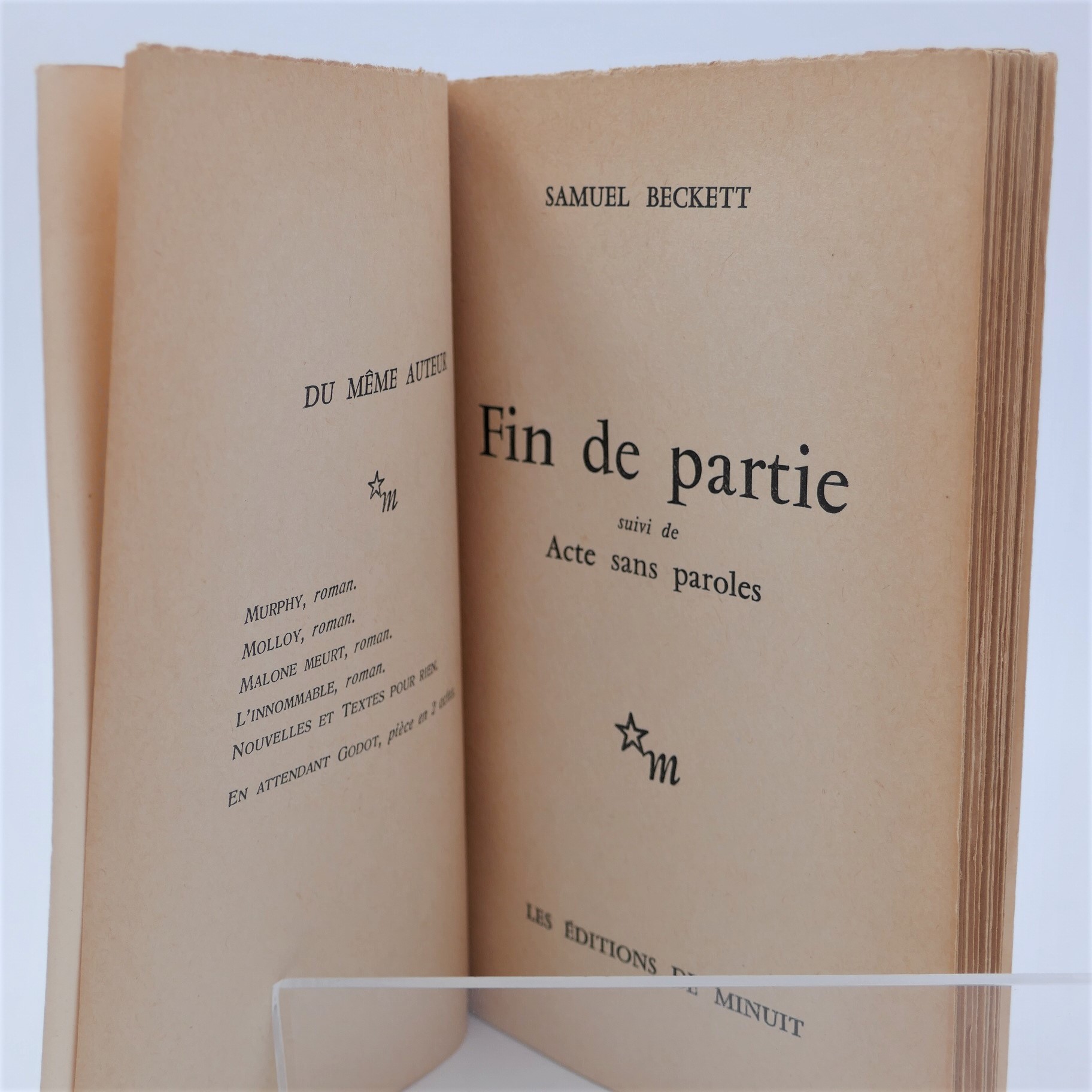 Fin de partie, suivi de Acte sans paroles. First Edition (1957) - Image 2