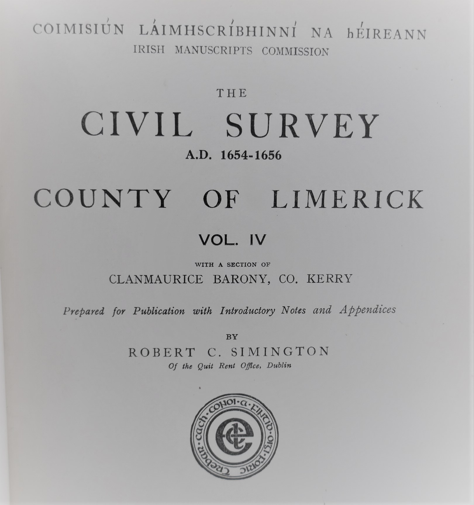 The Civil Survey County of Limerick (1938) - Image 2