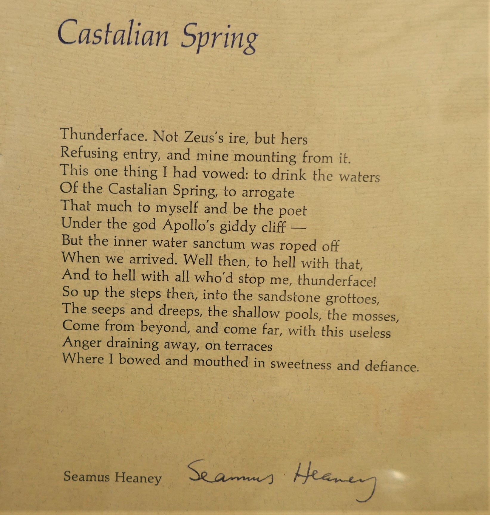 'Castalian Spring' & 'Loose for a Little While, for Seamus' (2000) - Image 2