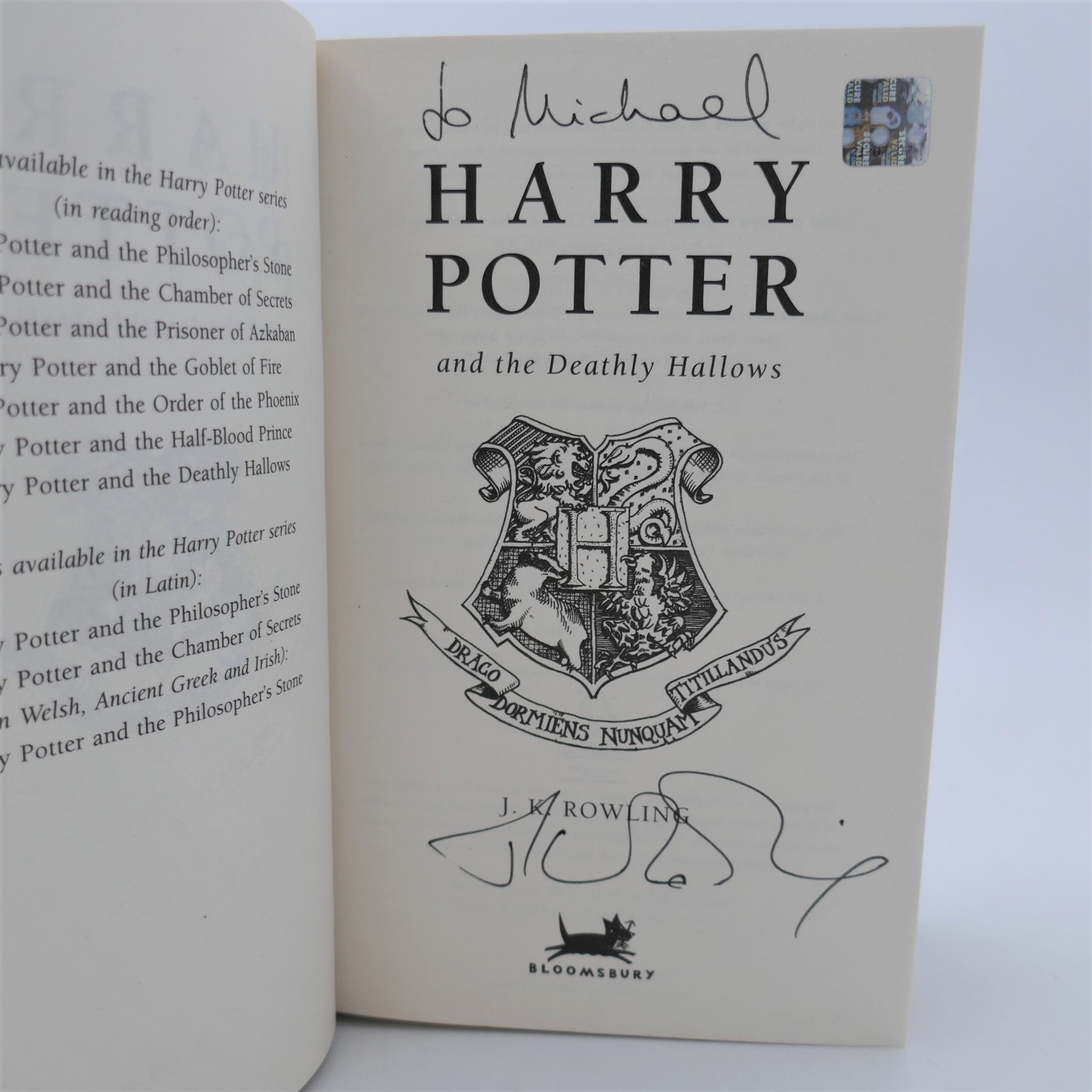 Harry Potter and the Deathly Hallows. Signed Copy (2007) - Image 3