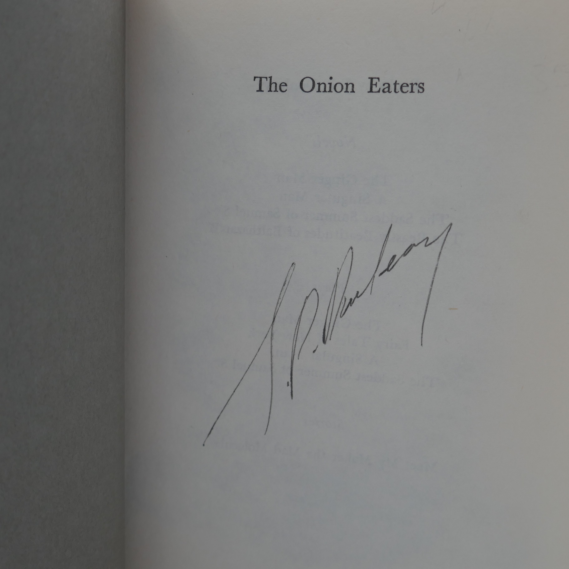 The Onion Eaters. Signed by the Author (1971) - Image 2