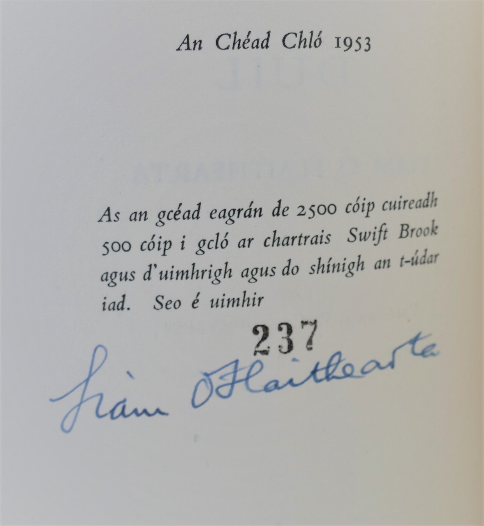 Dúil. Limited Signed Edition (1953) - Image 3