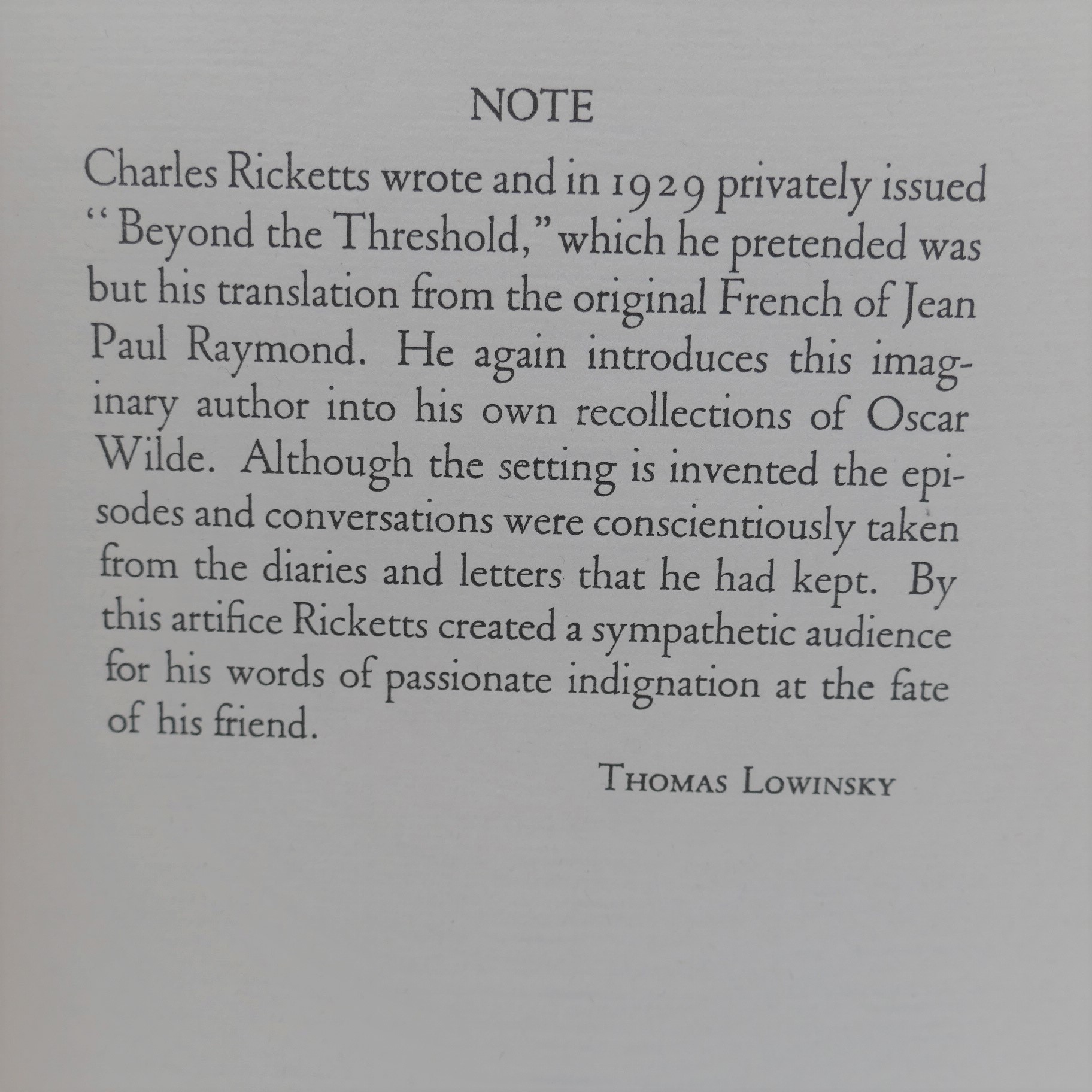 Oscar Wilde. Recollections. Limited Issue (1932) - Image 4