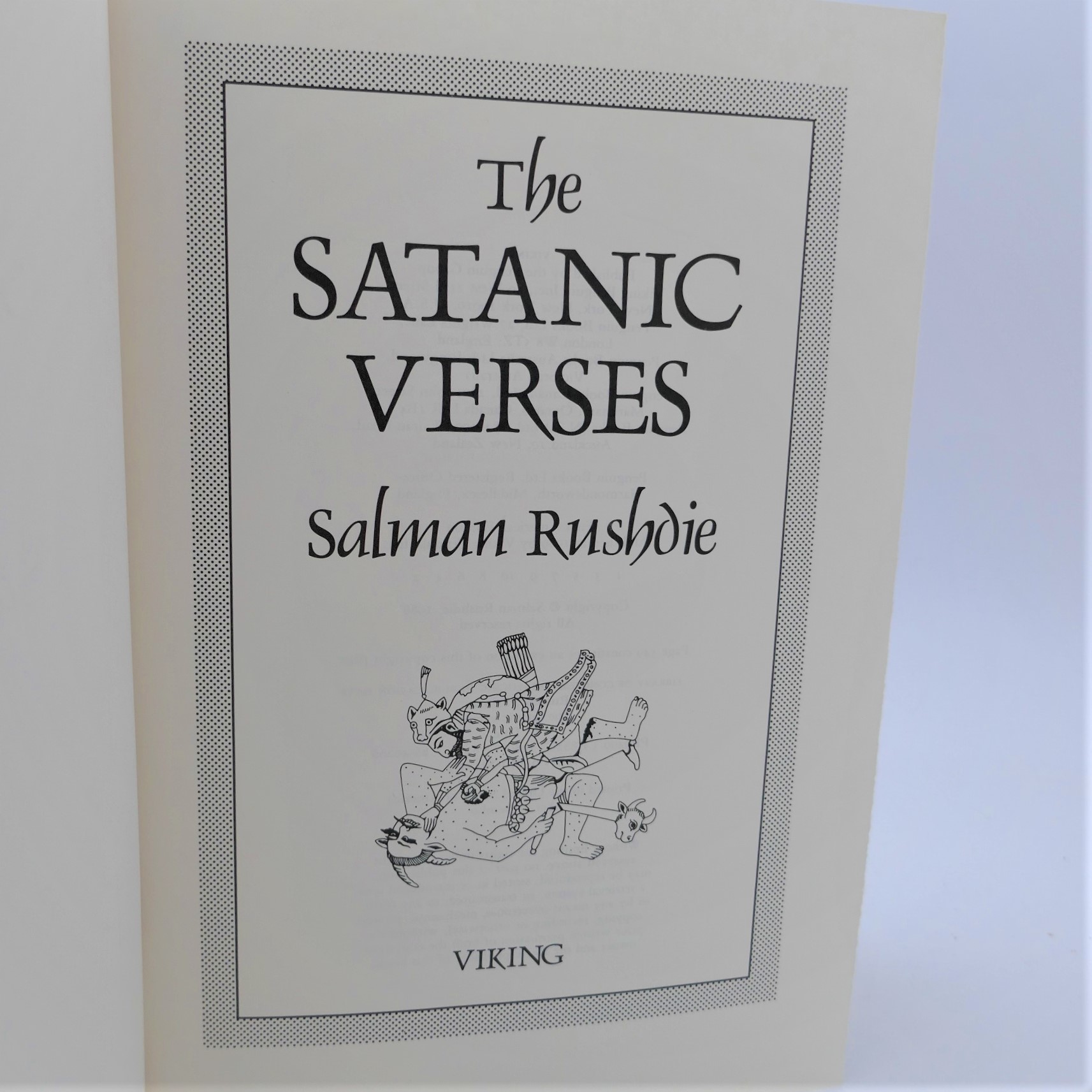 The Satanic Verses. First American Edition (1988) - Image 2