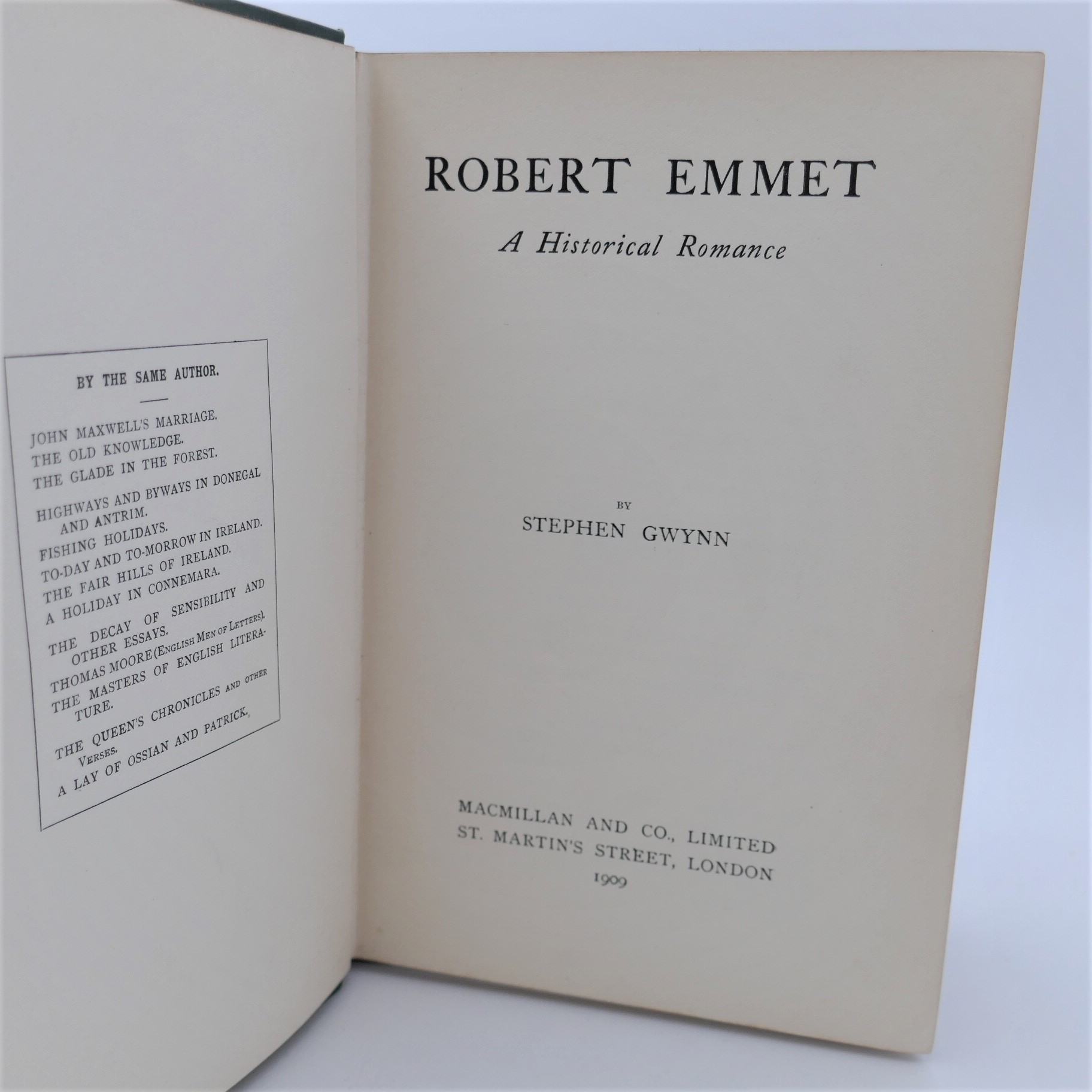 Robert Emmet. A Historical Romance (1909) - Image 2