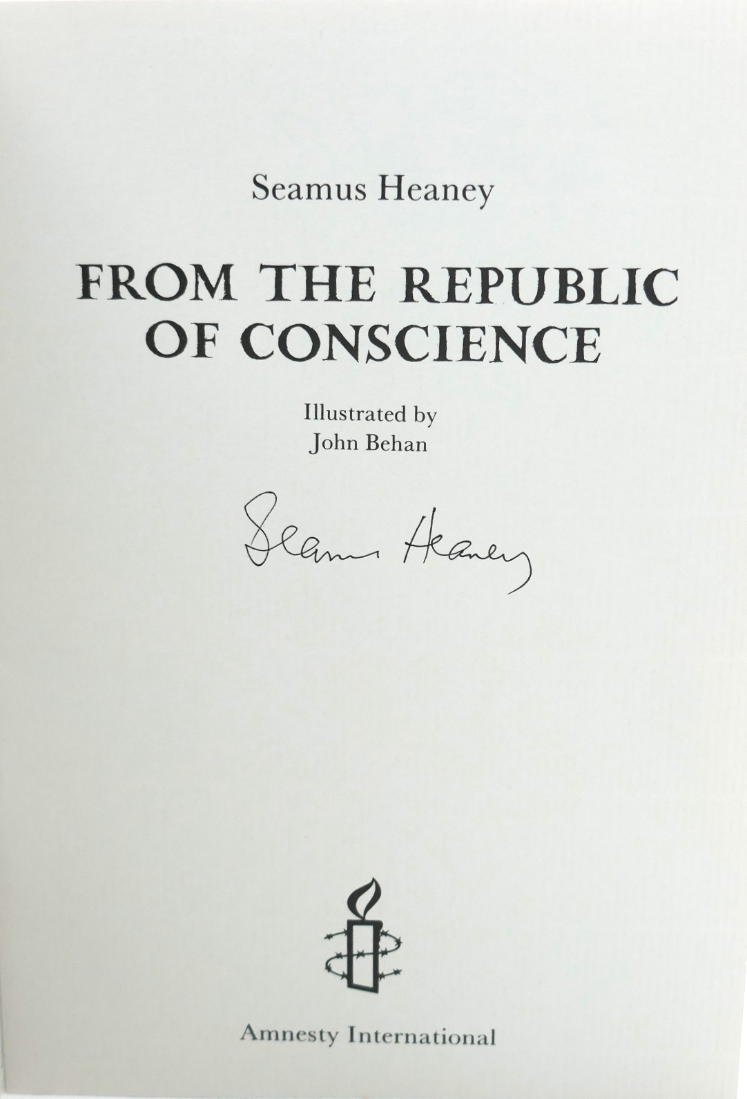 From the Republic of Conscience. Signed Copy (1985) - Image 2
