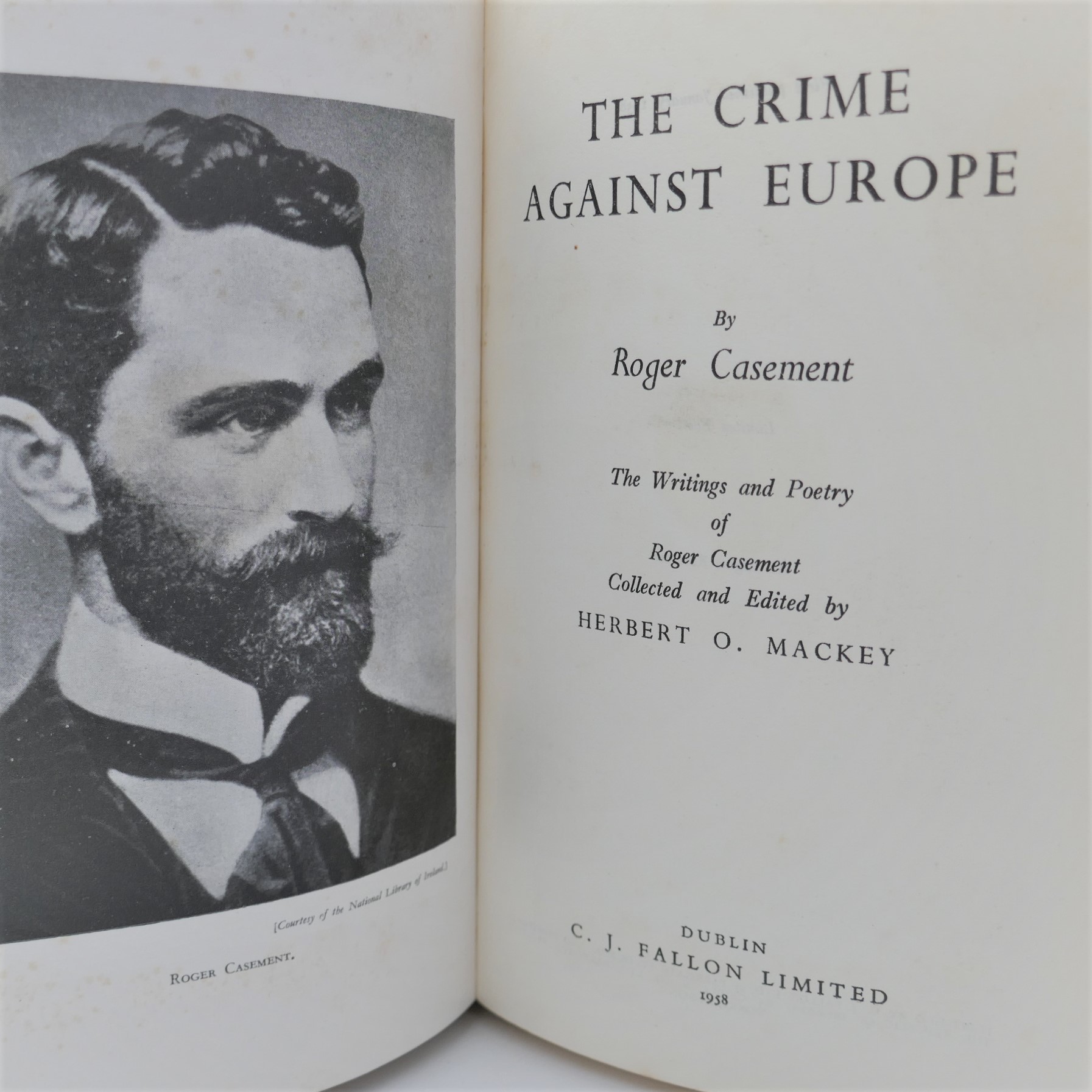 The Crime Against Europe. Writings of Roger Casement (1958) - Image 2