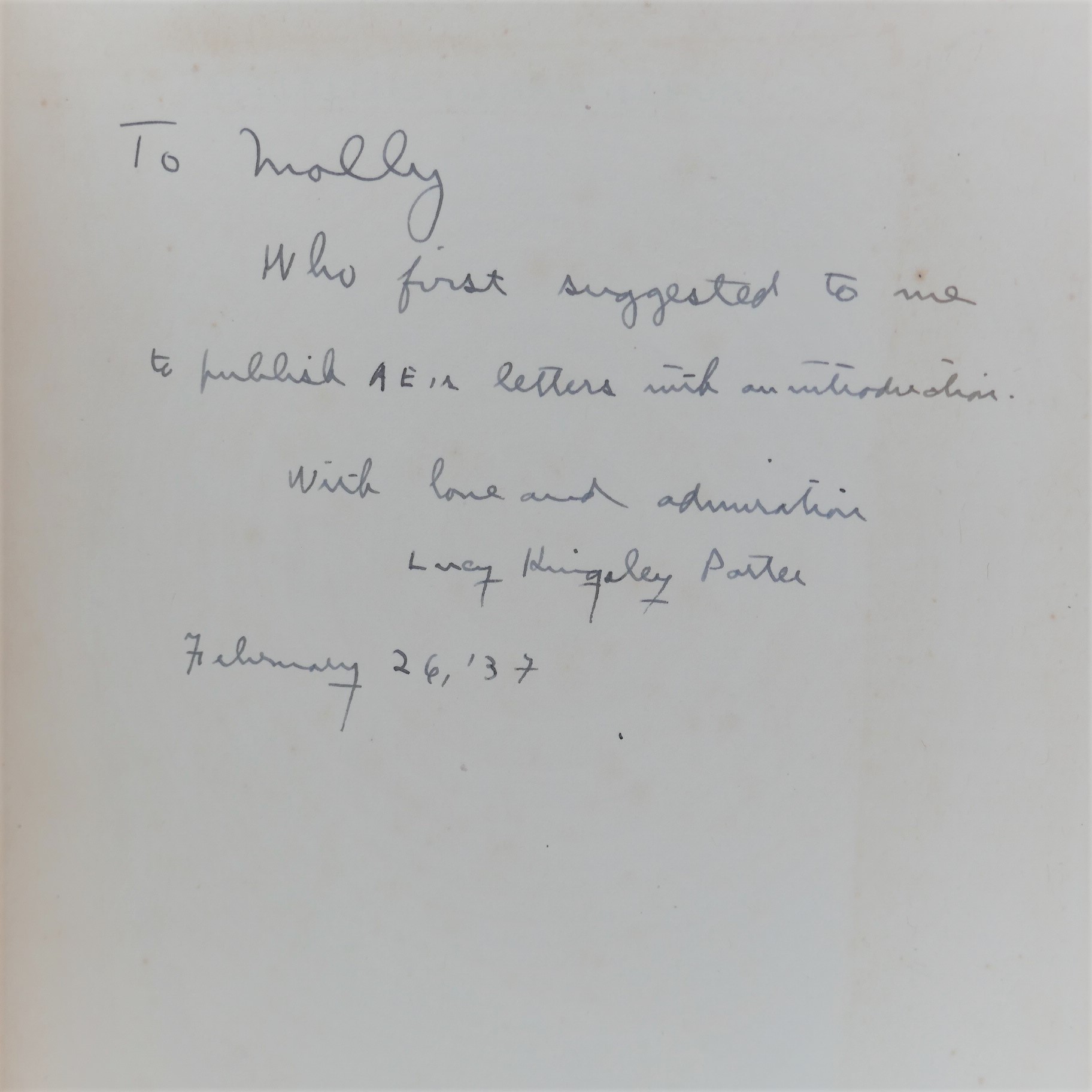 AE's Letters to Mínanlábáin. Inscribed Copy (1937) - Image 3