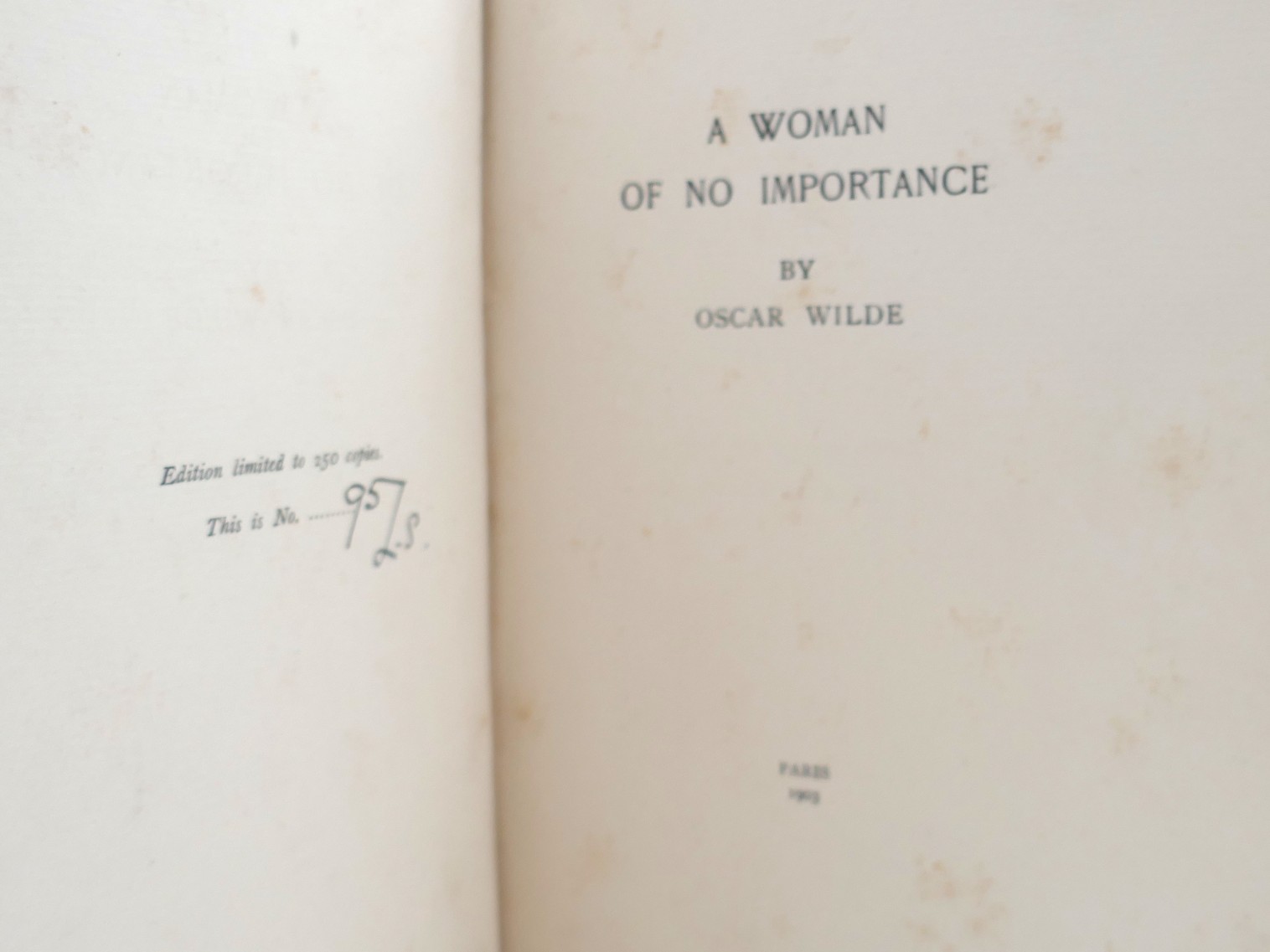 A Woman of No Importance. Limited Edition (1903) - Image 5