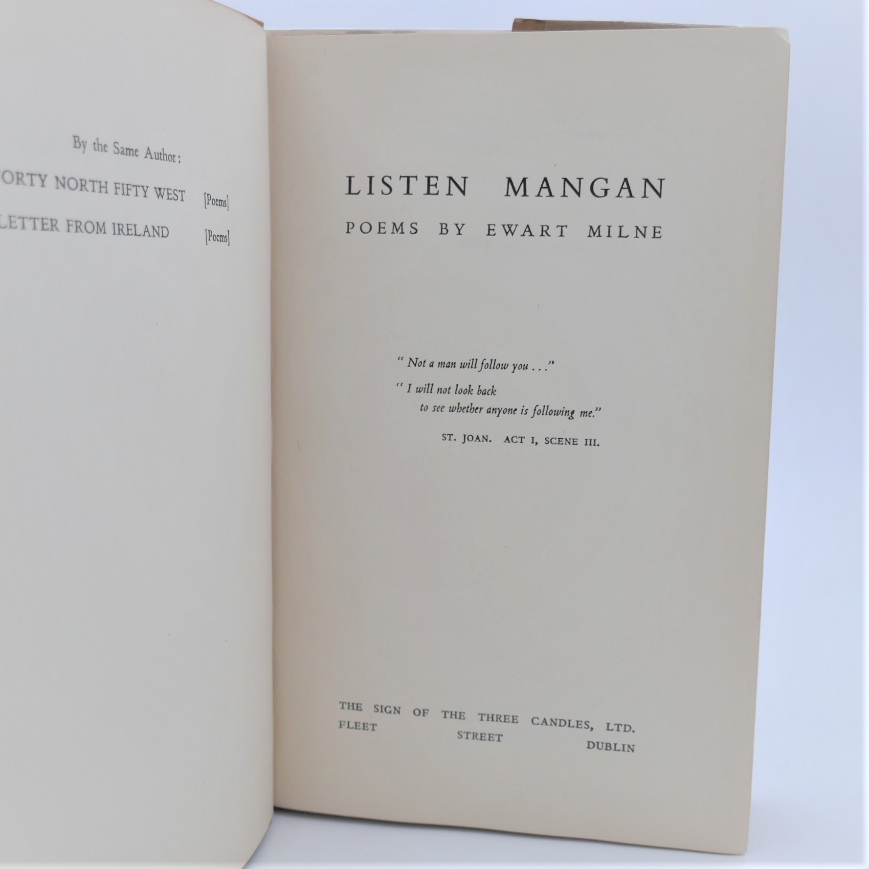 Listen Mangan. Author Signed (1941) - Image 3