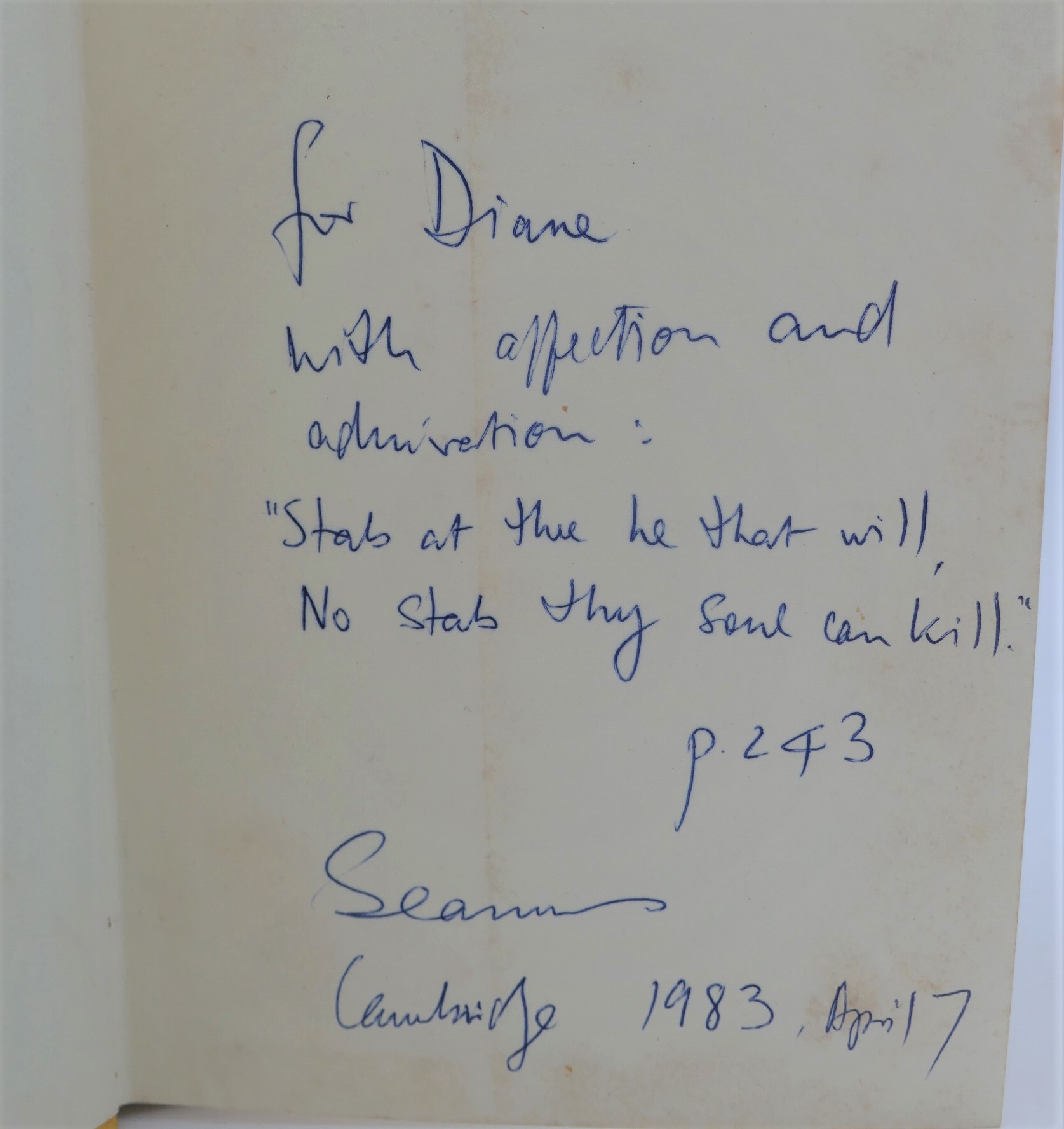 The Rattle Bag. An Anthology of Poetry. Inscribed Copy (1982) - Image 3