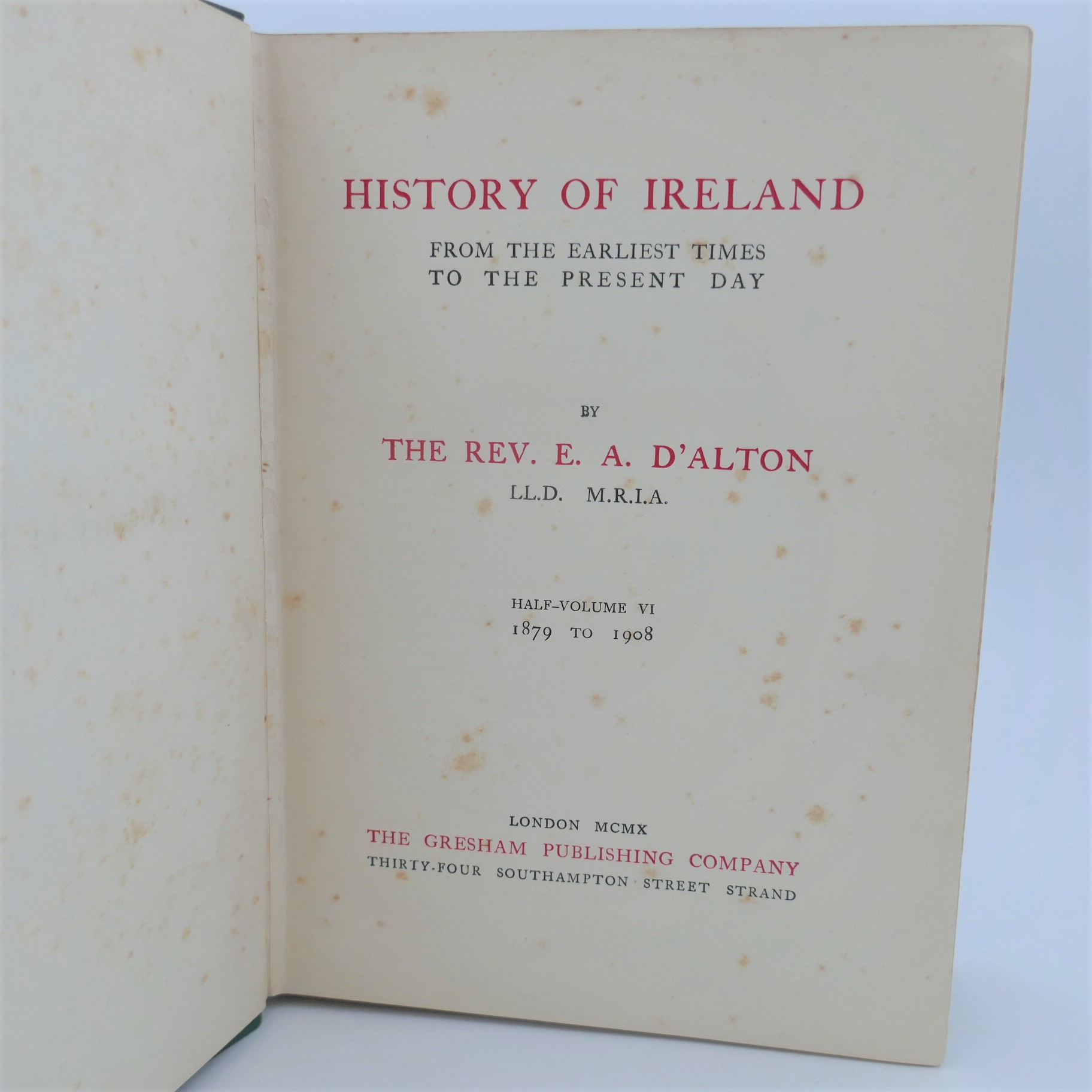 The History of Ireland. The Complete Edition In Eight Volume (1910-1925) - Image 3