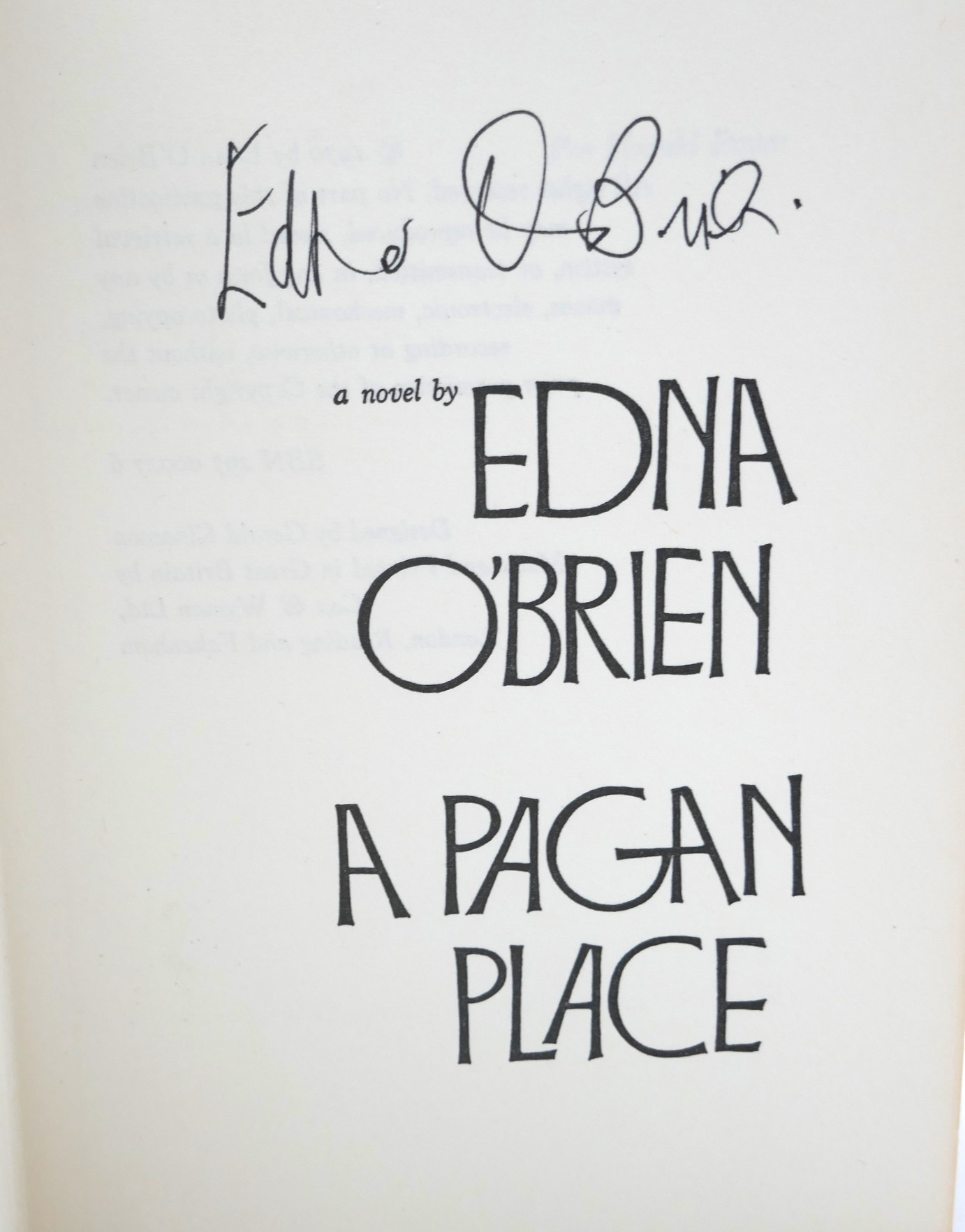 A Pagan Place. A Novel. Signed by the Author (1970) - Image 2