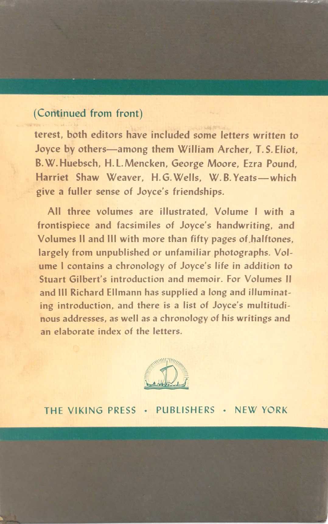 The Letters of James Joyce. Uniform Edition (1966) - Image 4