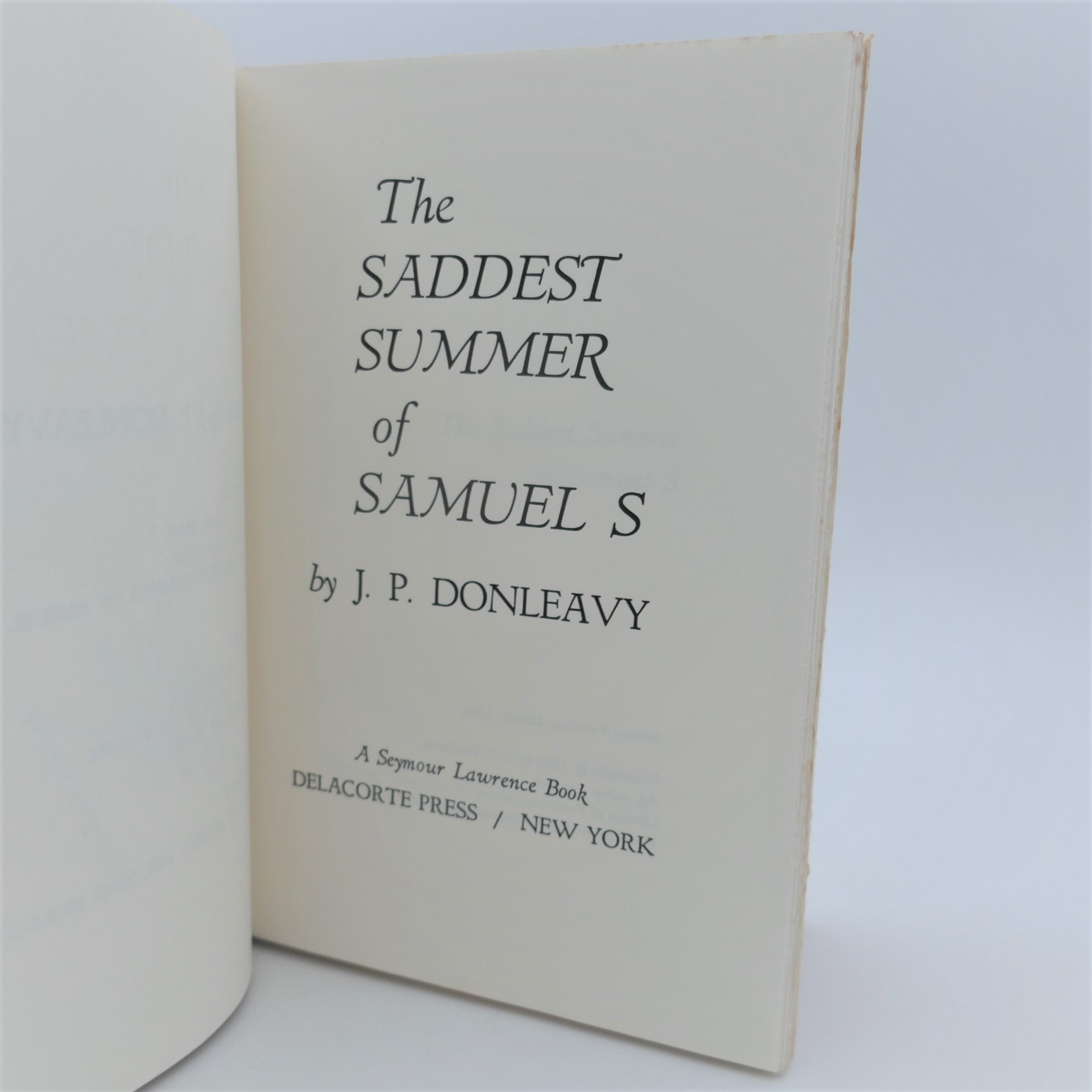 The Saddest Summer of Samuel S. Inscribed by the Author (1966) - Image 5