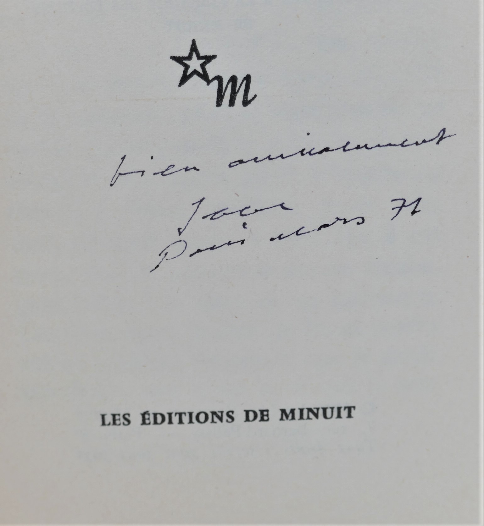 Premier Amour. Inscribed by the Author (1970) - Image 3