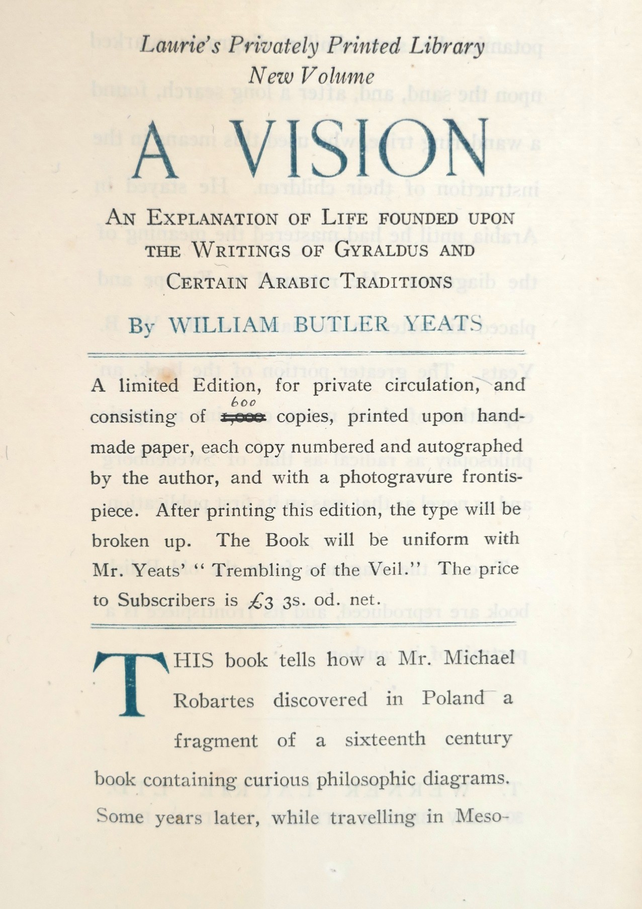 A Vision. Limited Signed Edition (1925) - Image 6