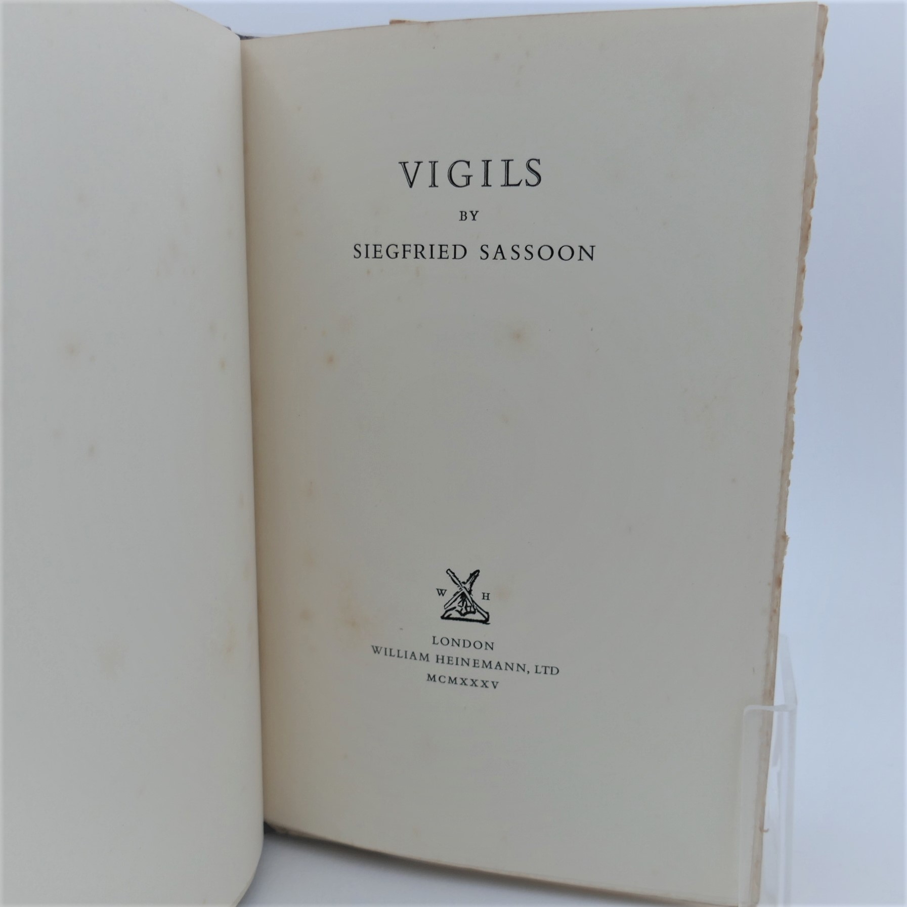 Vigils. With Autographed Letter from the Author (1935) - Image 3