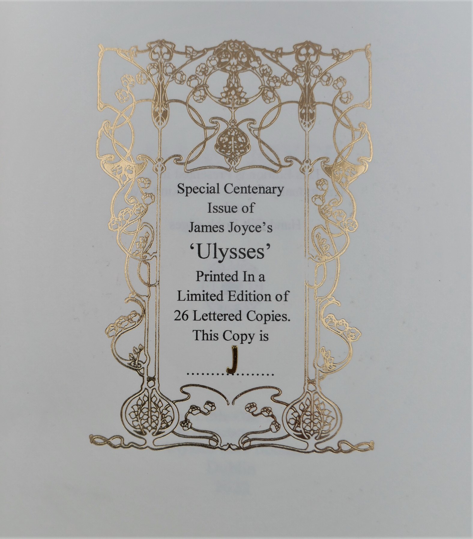 Ulysses. Special Centenary Issue of 26 Lettered Copies (2022) - Image 10