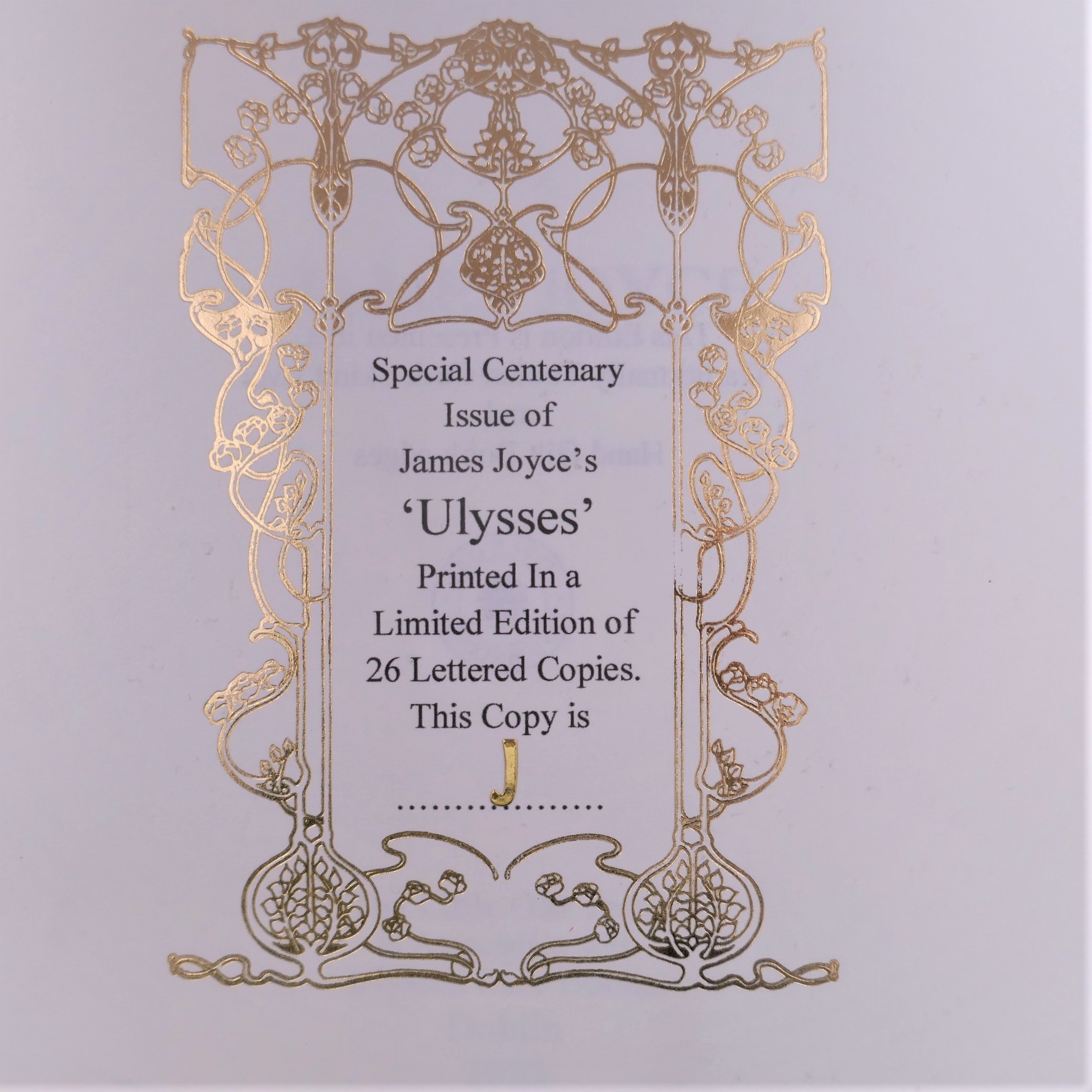 Ulysses. Special Centenary Issue of 26 Lettered Copies (2022) - Image 5