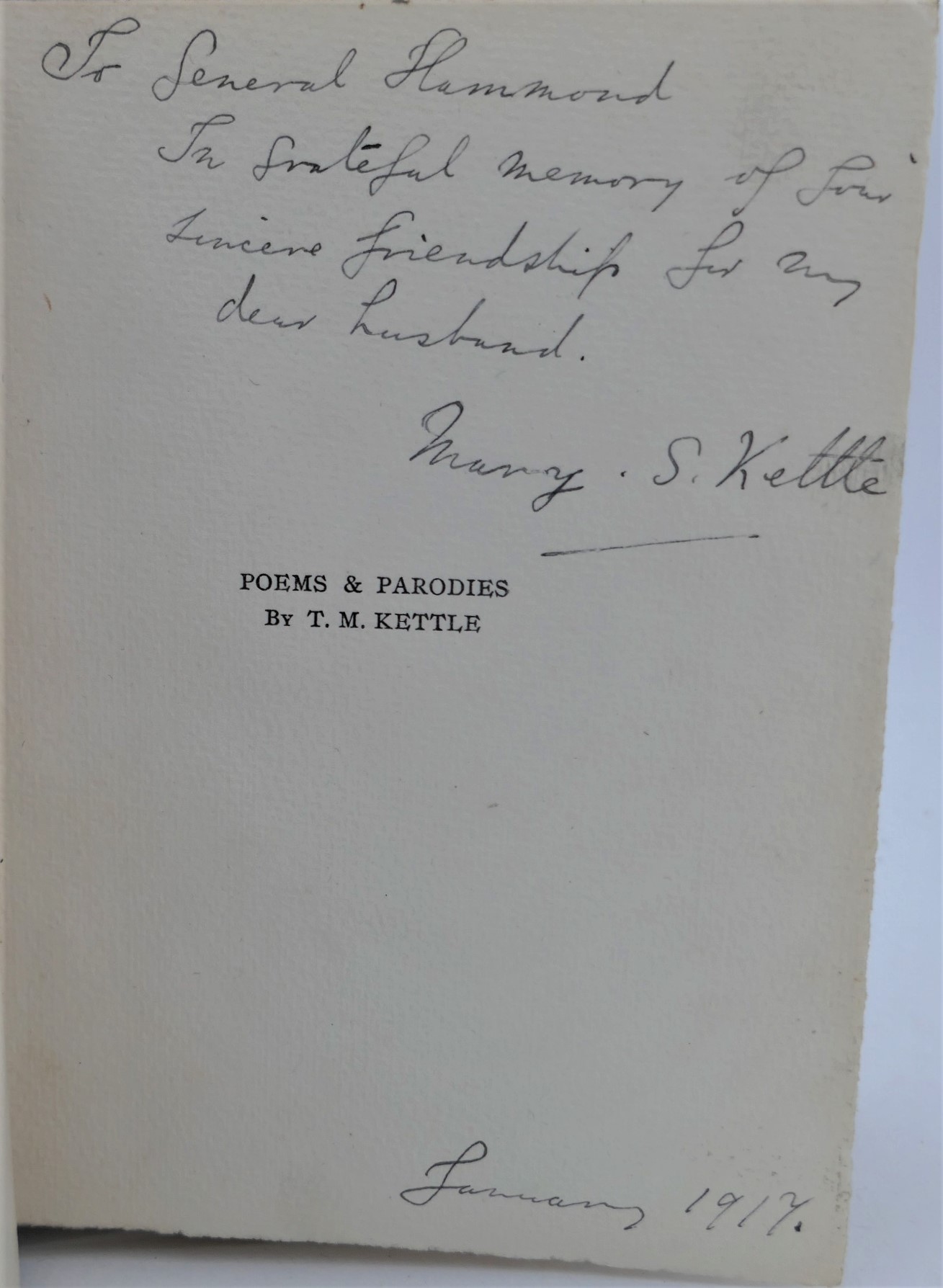 Poems and Parodies. Presentation Copy (1916) - Image 3