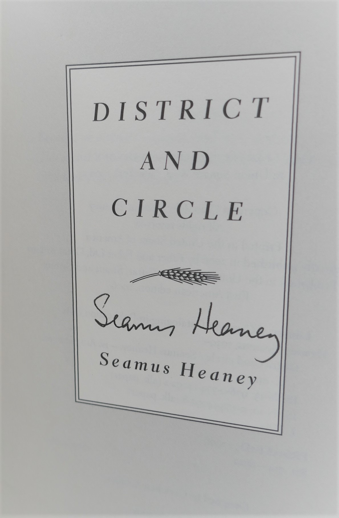 District and Circle. Signed Copy (2006) - Image 2