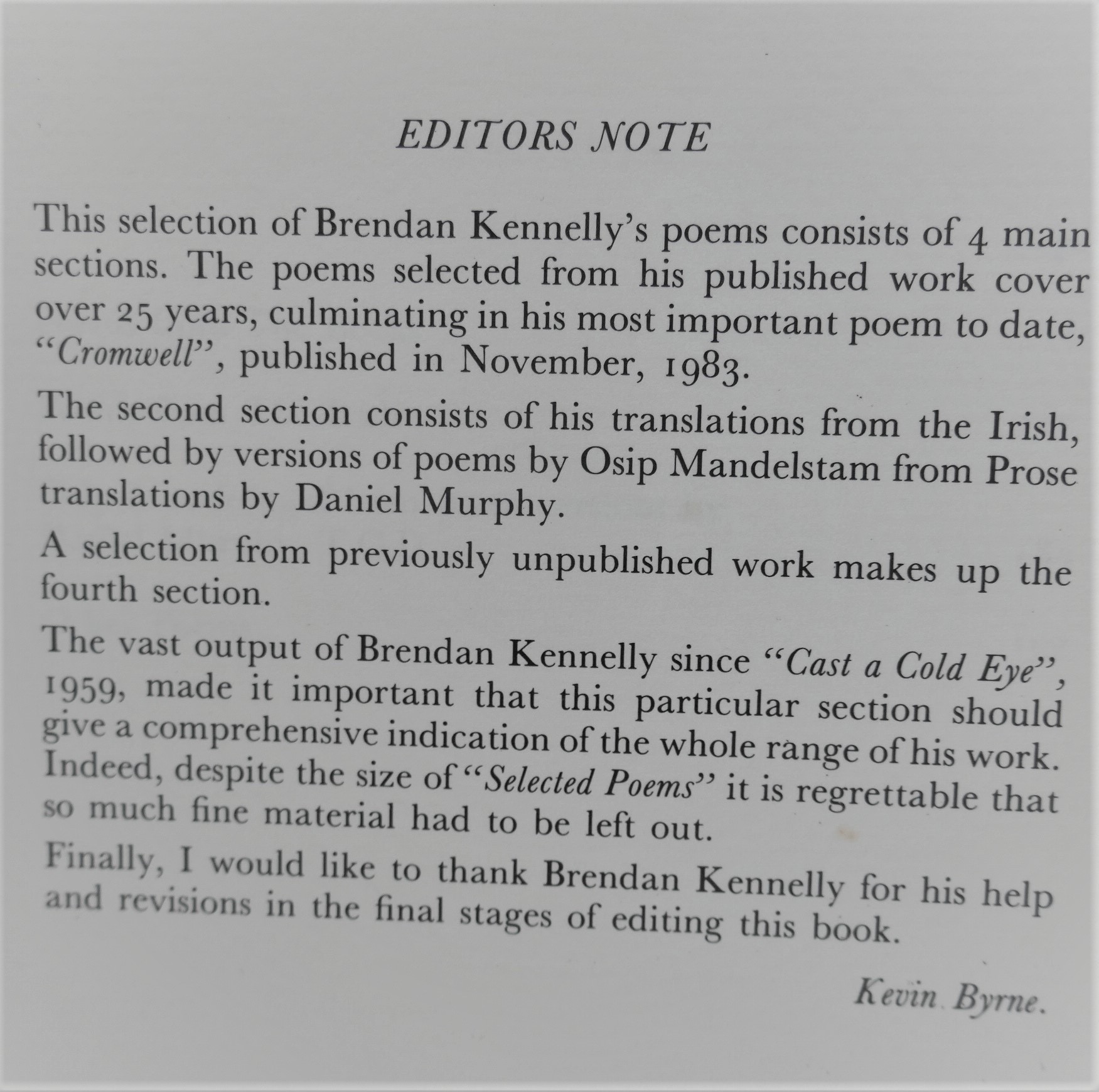 Selected Poems. Limited Signed Edition (1985) - Image 3