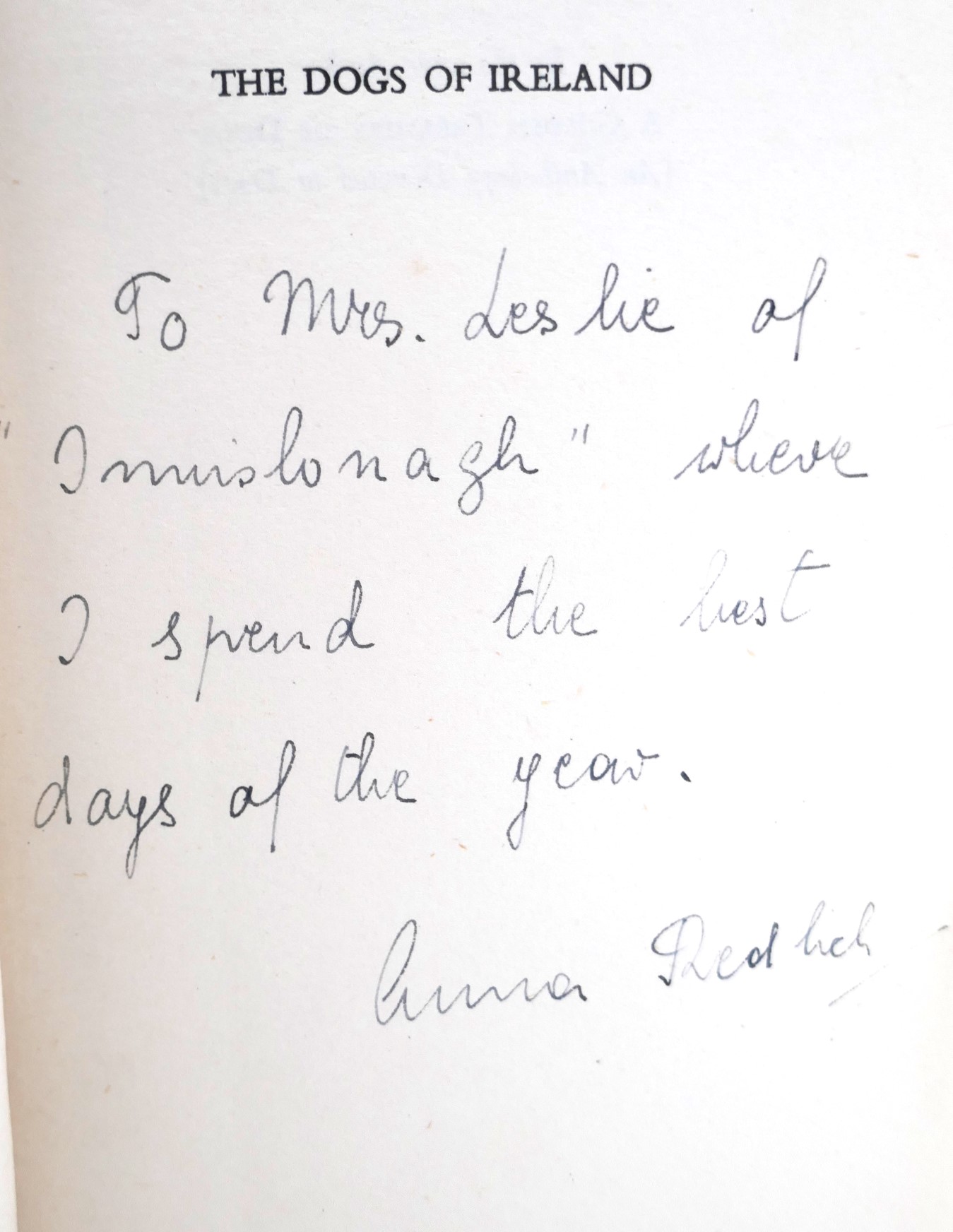 The Dogs of Ireland. Inscribed by the Author (1949) - Image 3