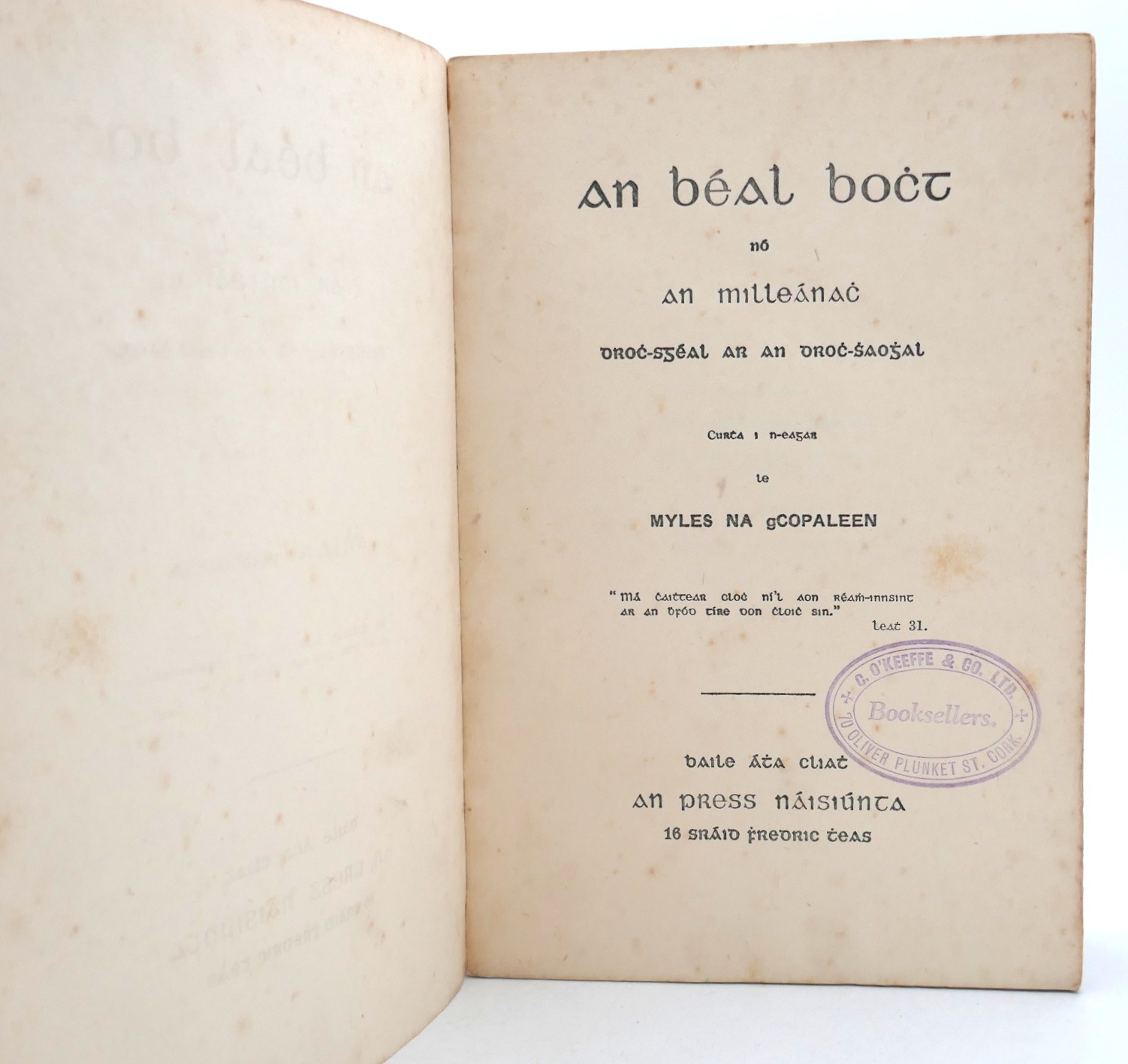 An Beal Bocht. Second Edition (1942) - Image 5