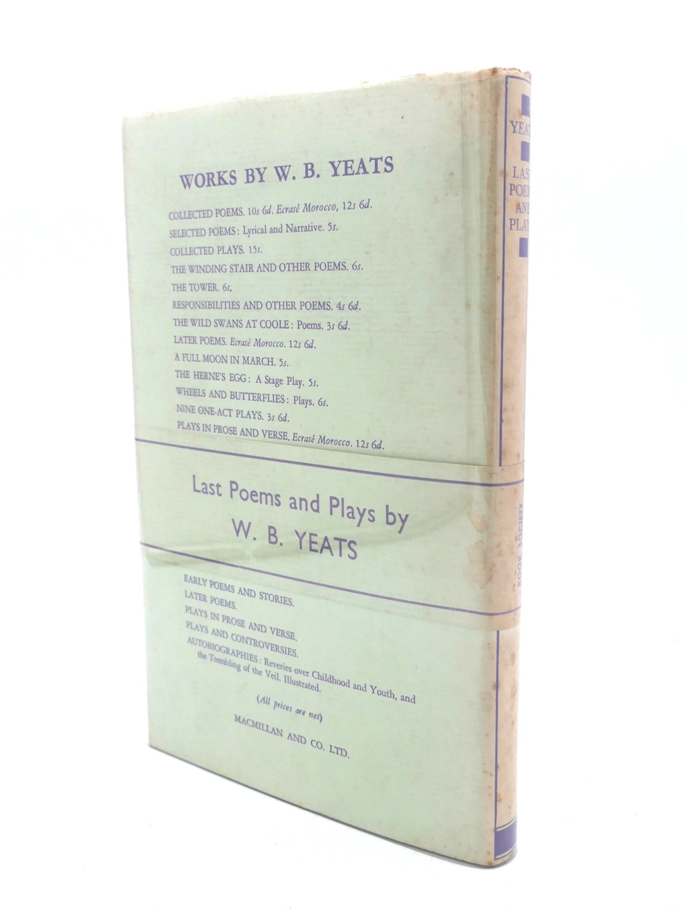 Last Poems and Plays. First Edition (1940) - Image 2