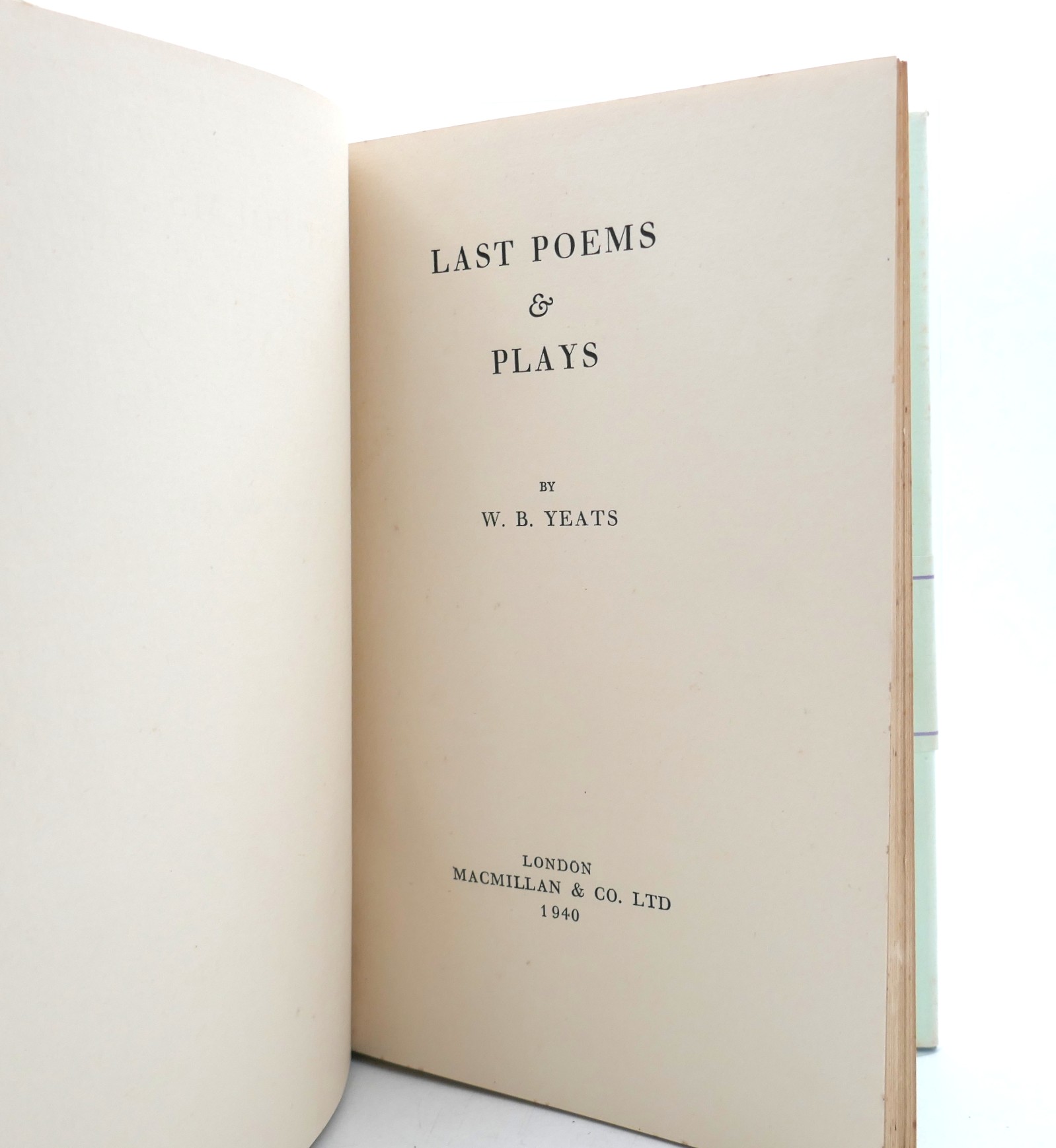 Last Poems and Plays. First Edition (1940) - Image 4
