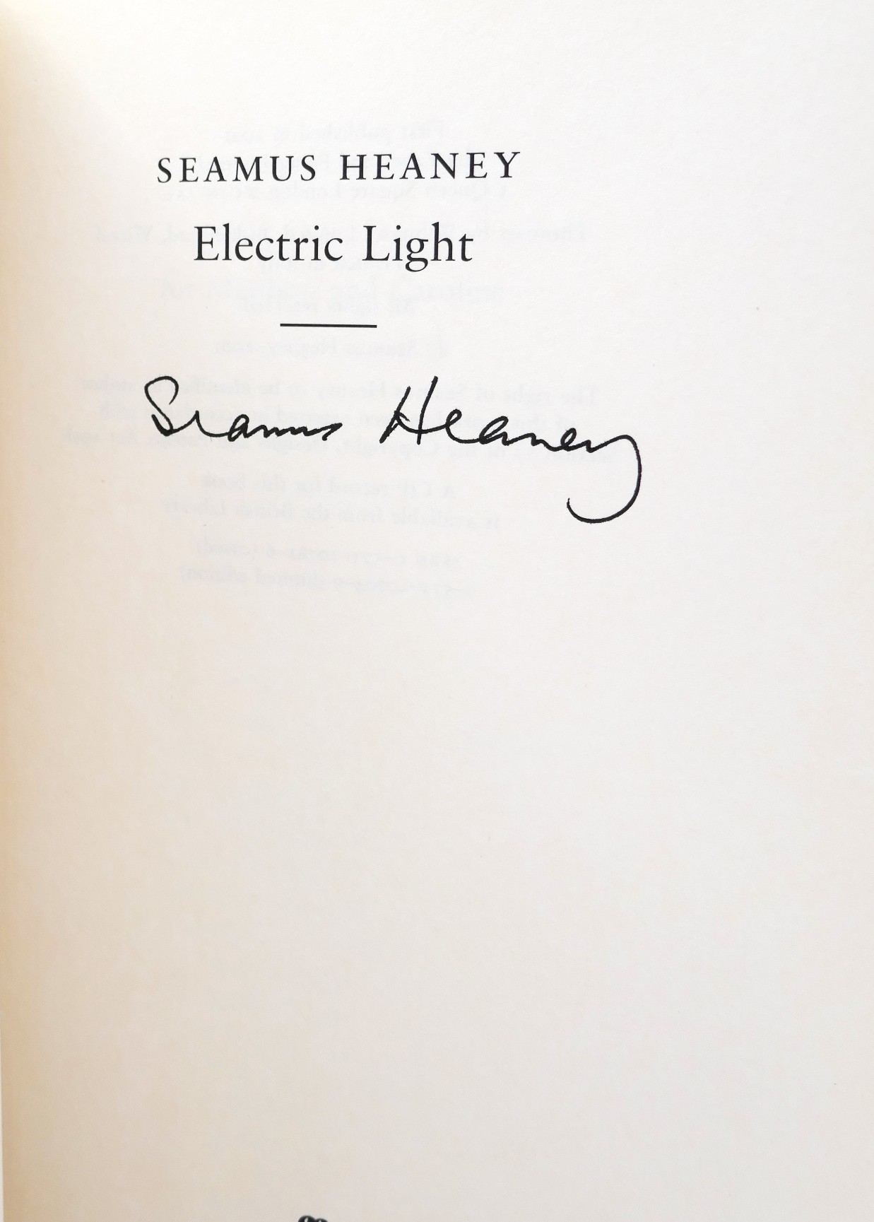 Electric Light. Signed Copy (2001) - Image 3